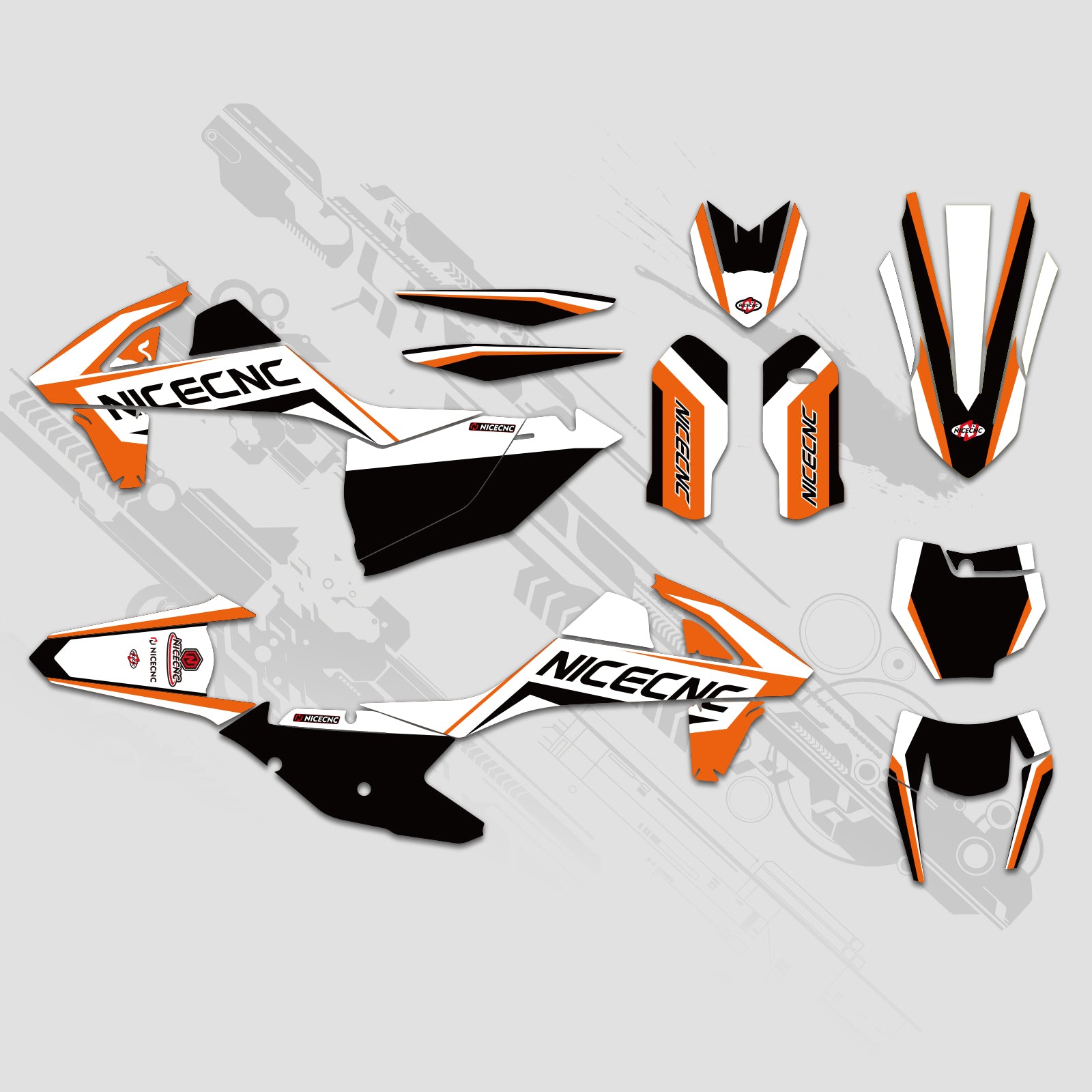 Motorrad-Vollgrafik-Dekor-Aufkleber-Kit für KTM SX SXF 125–450 2016–2018