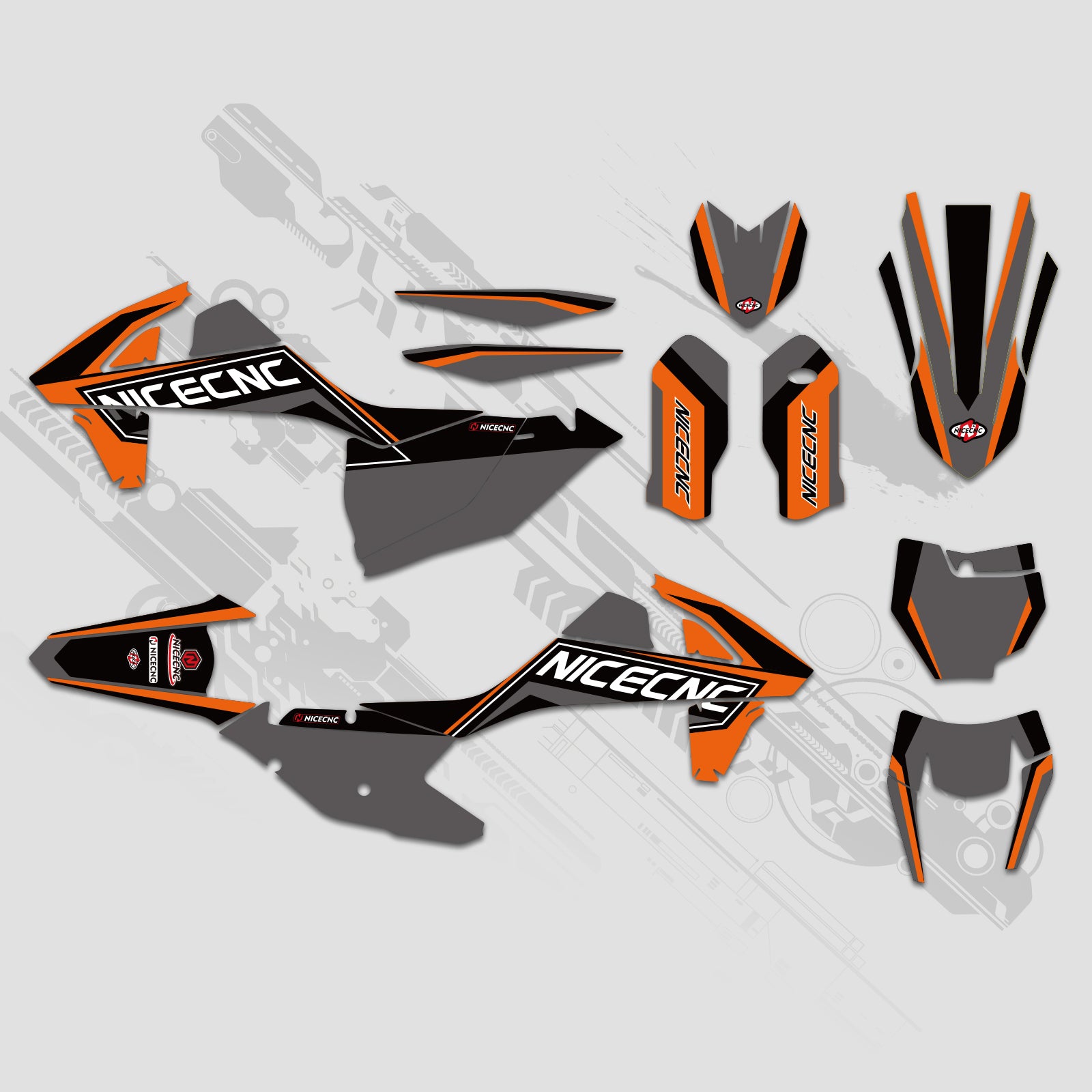 Motorrad-Vollgrafik-Dekor-Aufkleber-Kit für KTM SX SXF 125–450 2016–2018
