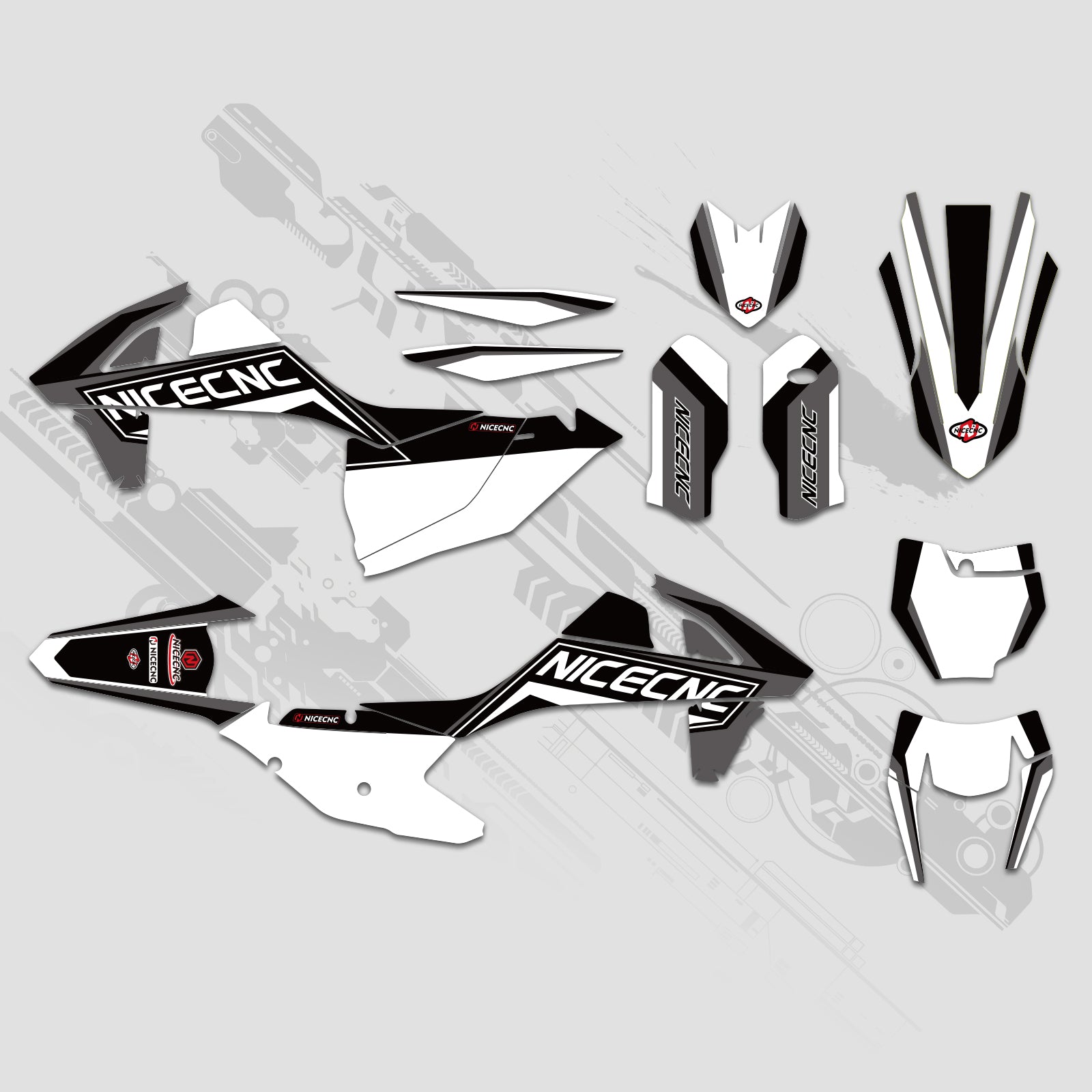 Offroad-Motorrad Vollgrafik-Dekor-Aufkleber-Kit für KTM SX SXF 125–450 (2016–2018)