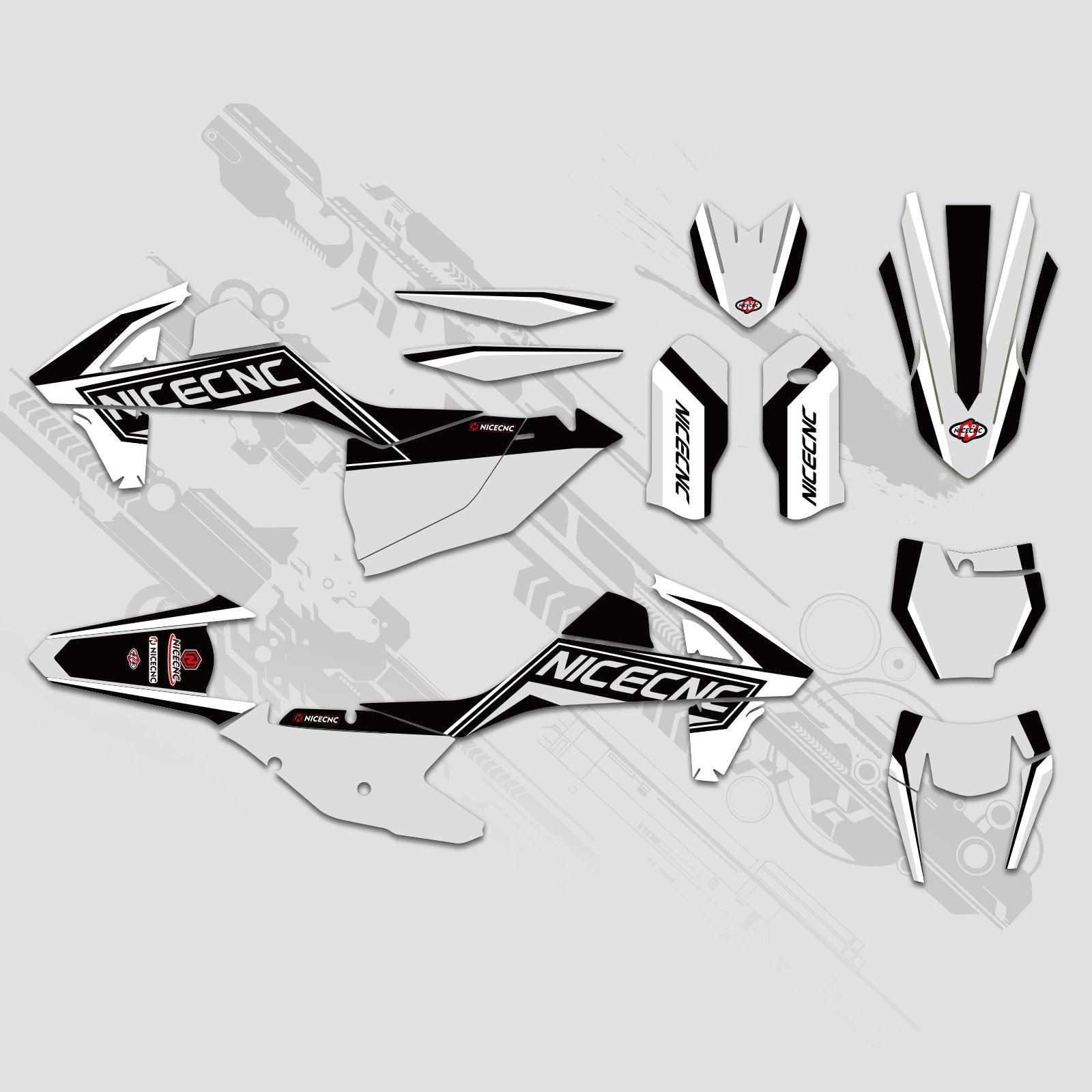 Offroad-Motorrad Vollgrafik-Dekor-Aufkleber-Kit für KTM SX SXF 125–450 (2016–2018)
