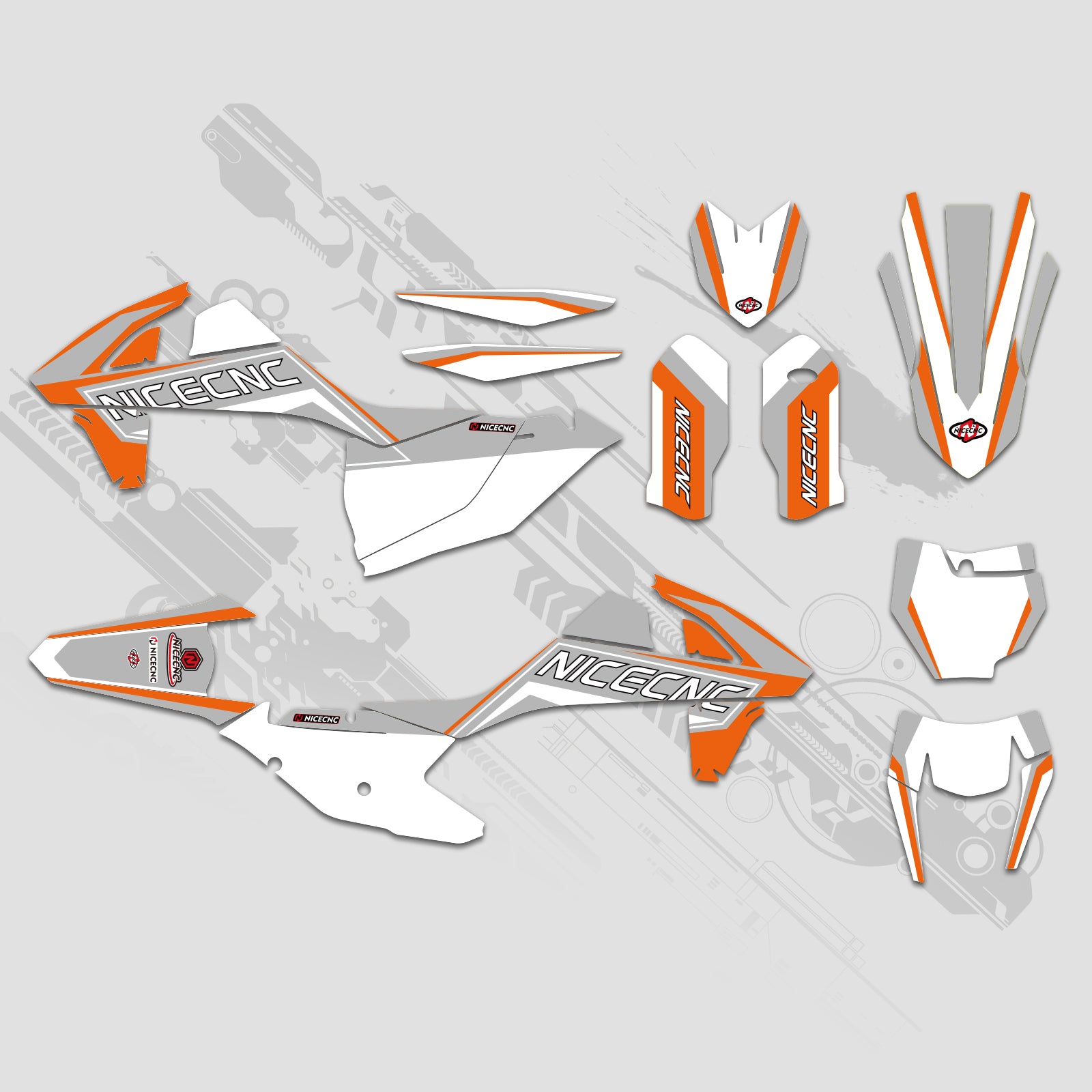 Offroad-Motorrad Vollgrafik-Dekor-Aufkleber-Kit für KTM SX SXF 125–450 (2016–2018)