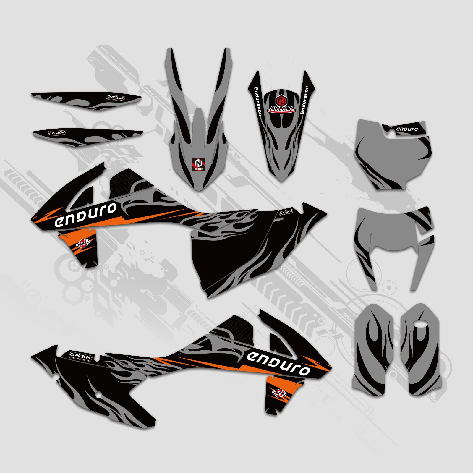 Motorrad-Vollgrafik-Dekor-Aufkleber-Kit für KTM EXC/XC/XCF 2017-2019