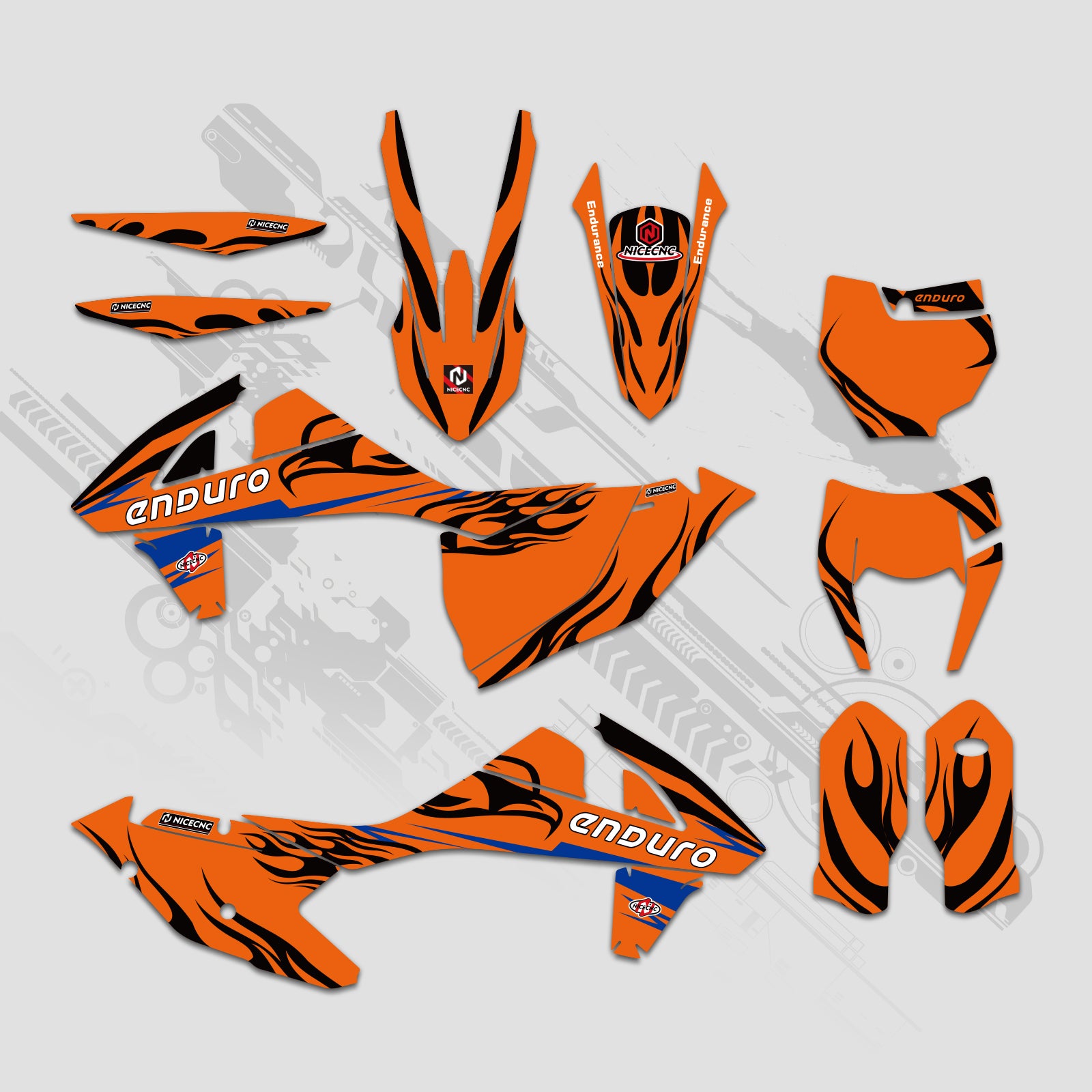 Motorrad-Vollgrafik-Dekor-Aufkleber-Kit für KTM EXC/XC/XCF 2017-2019