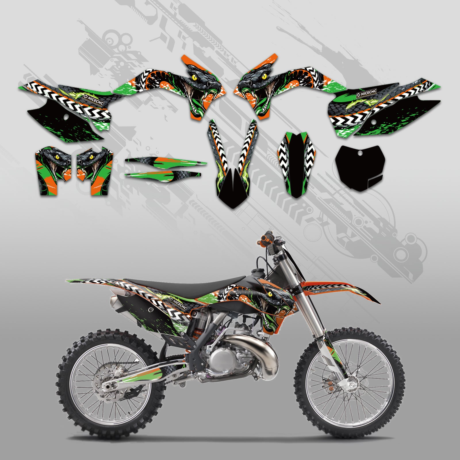 Kompletter Grafik-Aufkleber-Satz für KTM SX XC 125-450F 2013-2015 EXC XC-W XCF-W 2014