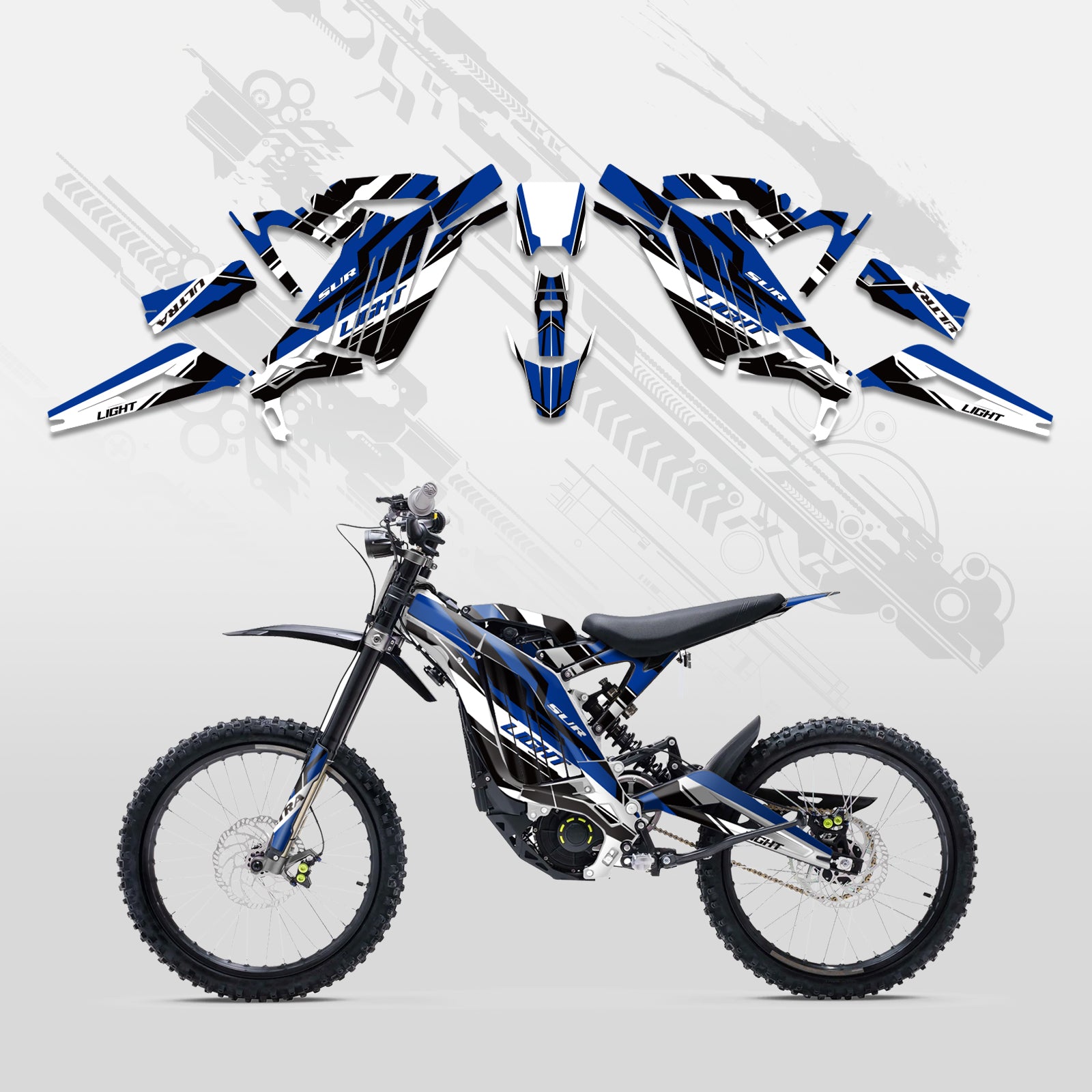 Motorrad Komplett-Dekor Aufkleber-Set für Surron Light Bee X alle Baujahre