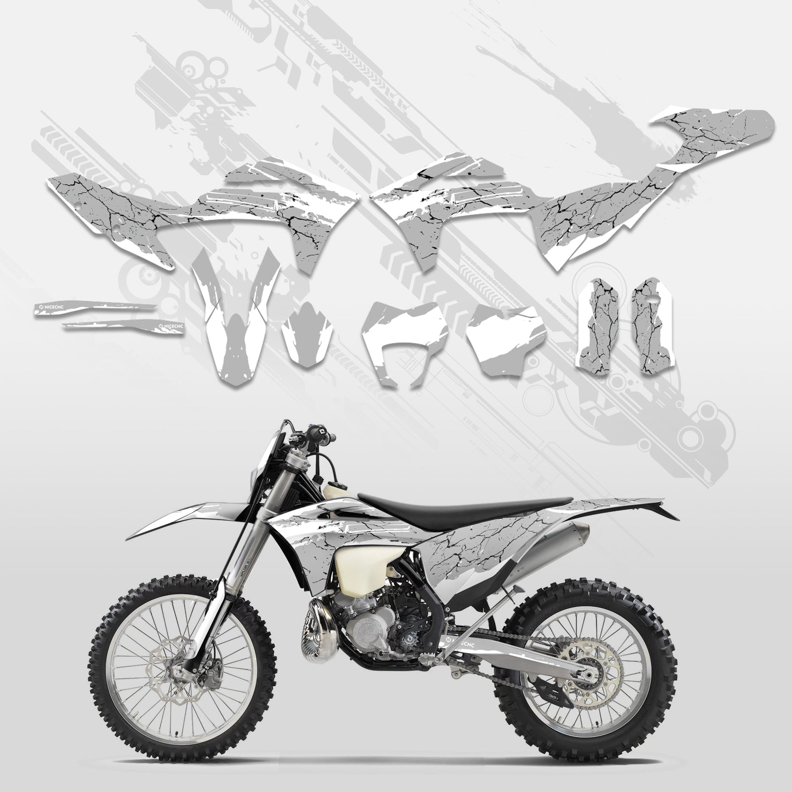 Offroad-Motorrad Komplett-Dekor Aufkleber-Set für GAS GAS EC Enduro 2021–2023