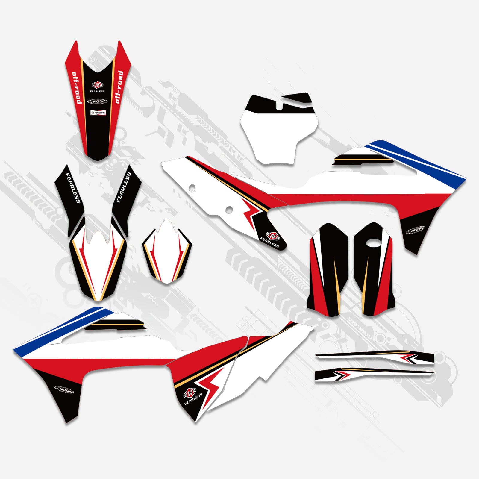 Motorrad Komplett-Dekor Aufkleber-Set für GAS GAS MC Motocross 2021-2023
