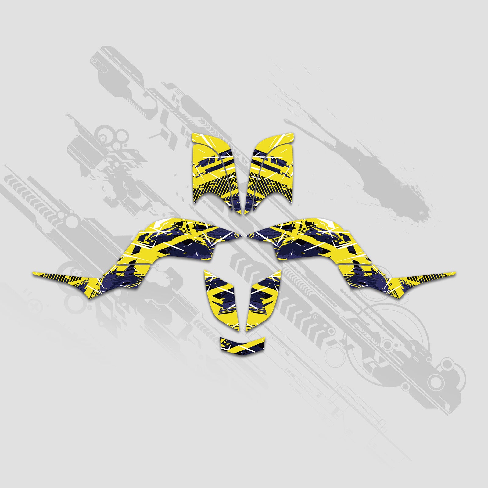 ATV Full Graphics Aufkleber Kit für Yamaha Raptor 660 2001–2005