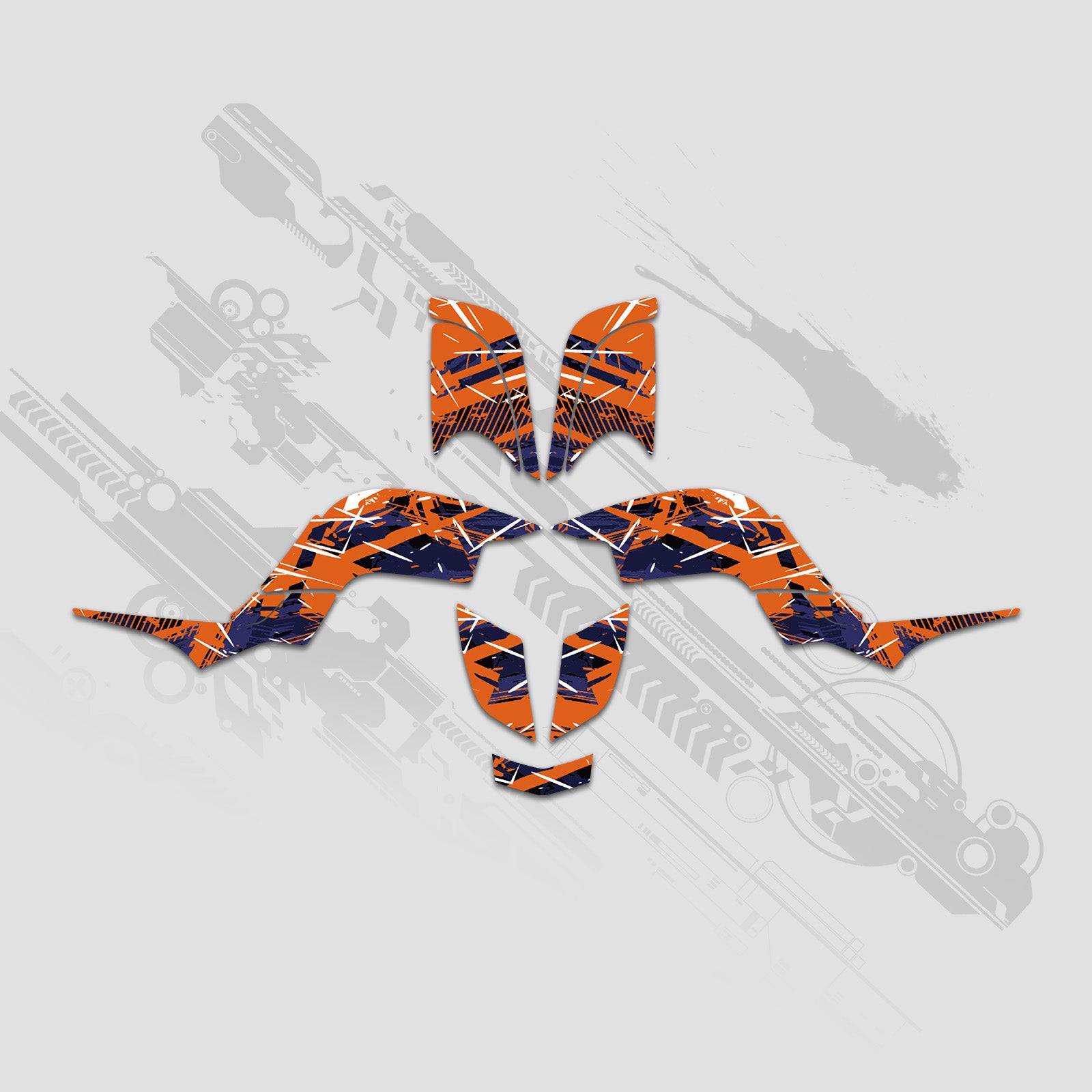 ATV Full Graphics Aufkleber Kit für Yamaha Raptor 660 2001–2005