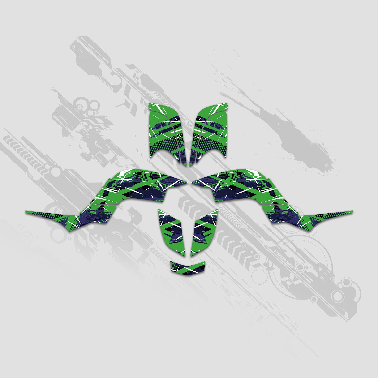 ATV Full Graphics Aufkleber Kit für Yamaha Raptor 660 2001–2005