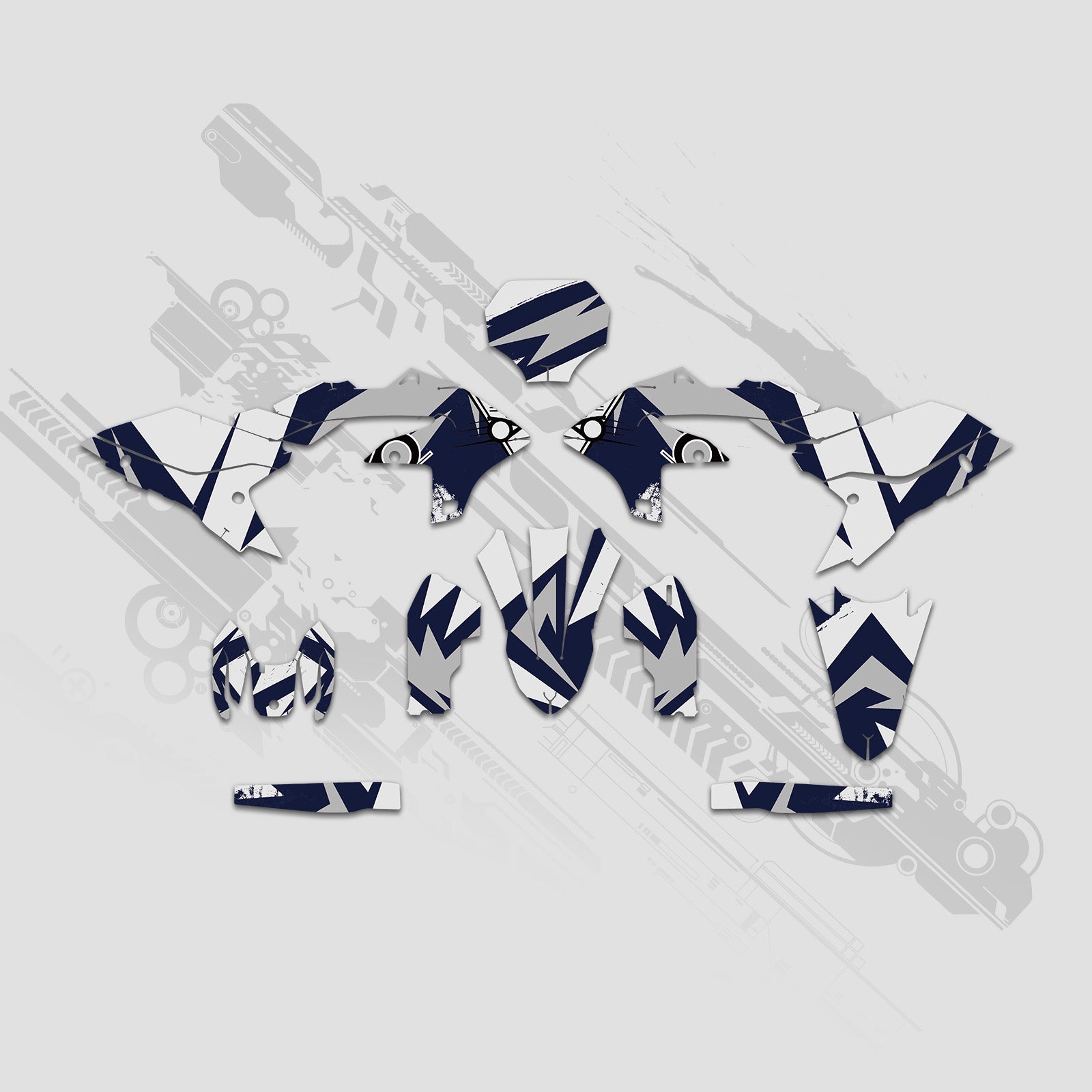 ATV Full Graphics Aufkleber Kit für Yamaha YZ250F YZ450F 2023-2024