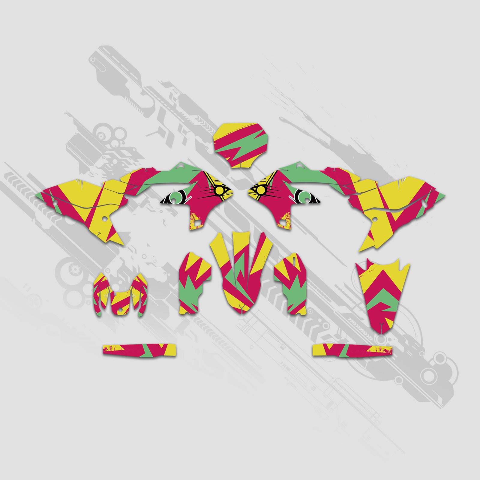 ATV Full Graphics Aufkleber Kit für Yamaha YZ250F YZ450F 2023-2024