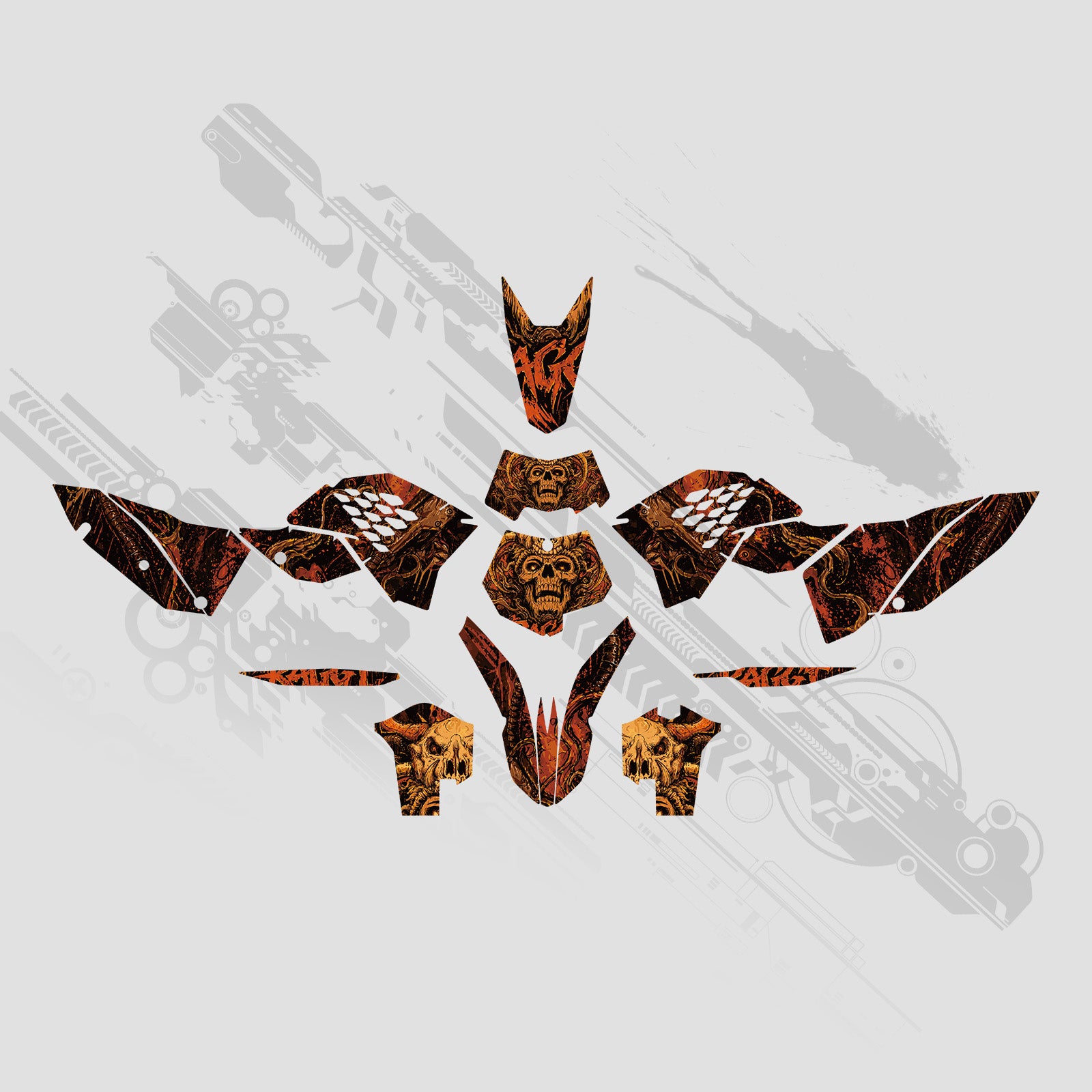 Full Graphics Dekor Aufkleber Set für KTM EXC 2008-2011