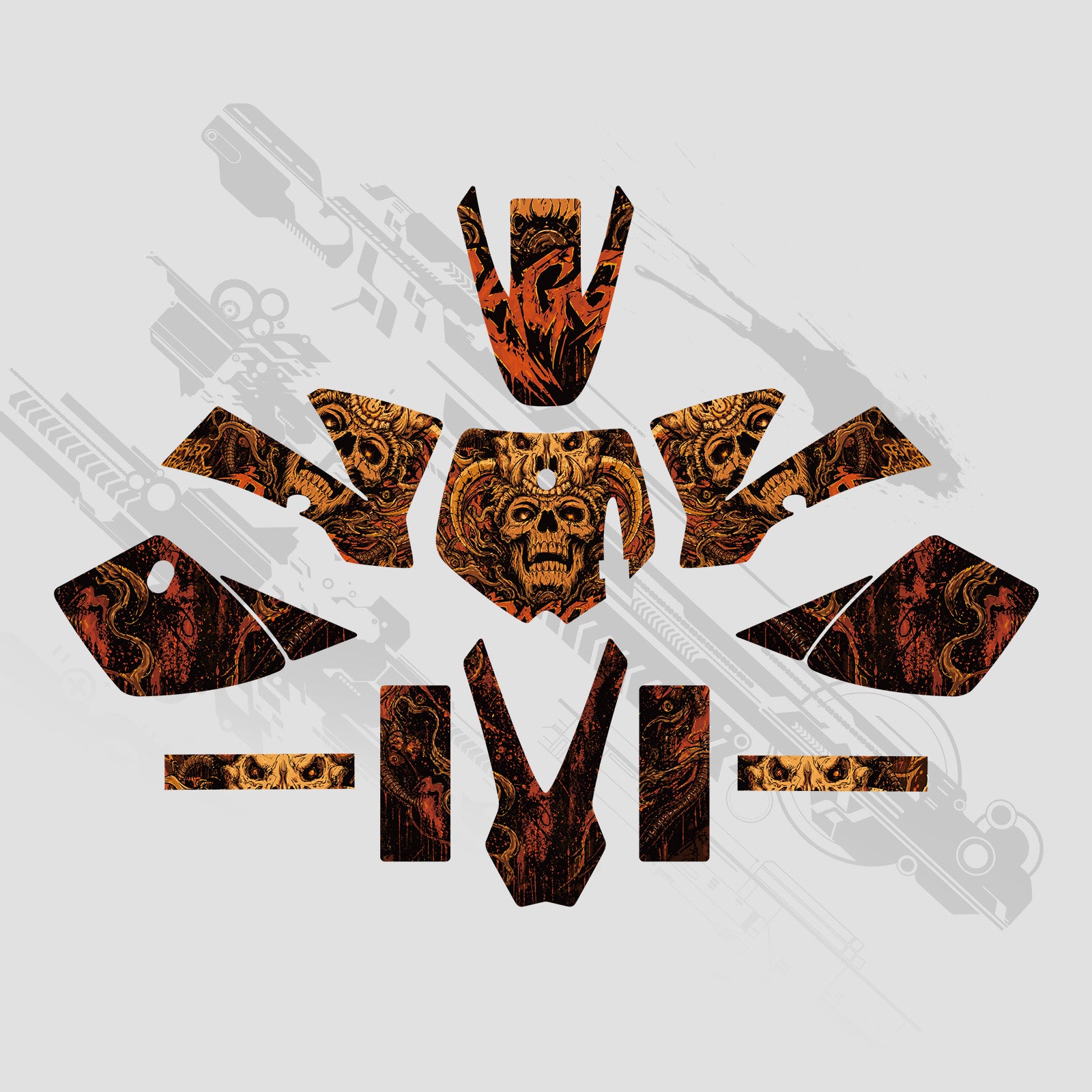 Motorrad Full Graphics Dekor Aufkleber Set für KTM SX50 2002-2008