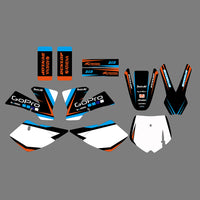 Team Graphics Hintergründe Abziehbilder Aufkleber für KTM 50 SX 2002-2008