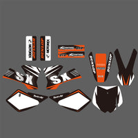 Team Graphics Hintergründe Abziehbilder Aufkleber für KTM 50 SX 2002-2008