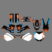 Team Graphics Hintergründe Abziehbilder Aufkleber für KTM 50 SX 2002-2008