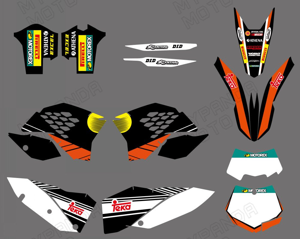 Motorrad-Grafikaufkleber-Kits für KTM EXC 2008-2011