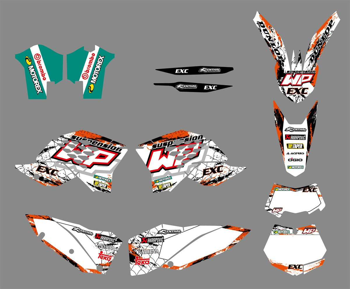 Motorrad-Grafikaufkleber-Kits für KTM EXC 2008-2011