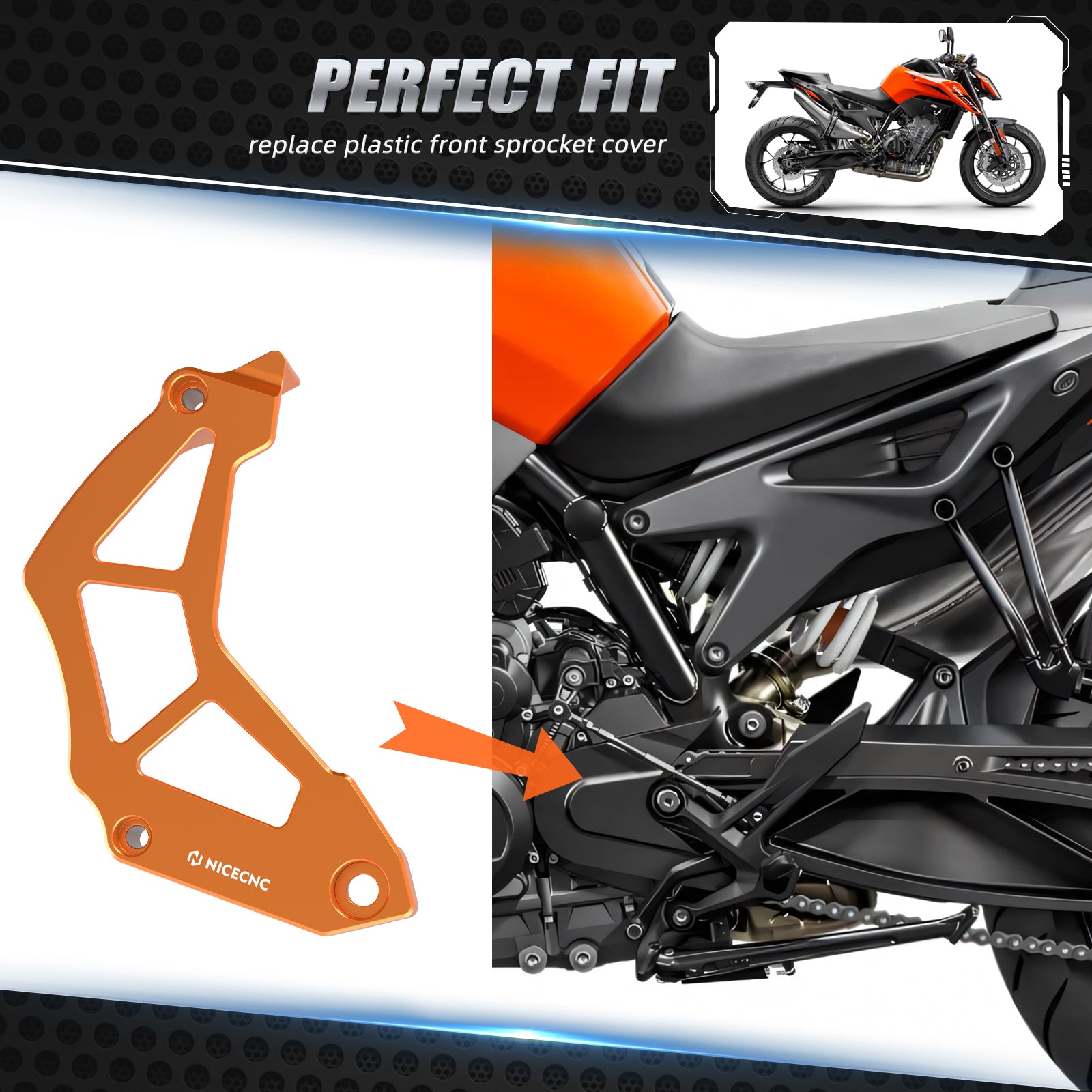 Kettenschutzabdeckung Case Saver für KTM 790/890 Duke/Adv Husqvarna NORDEN 901