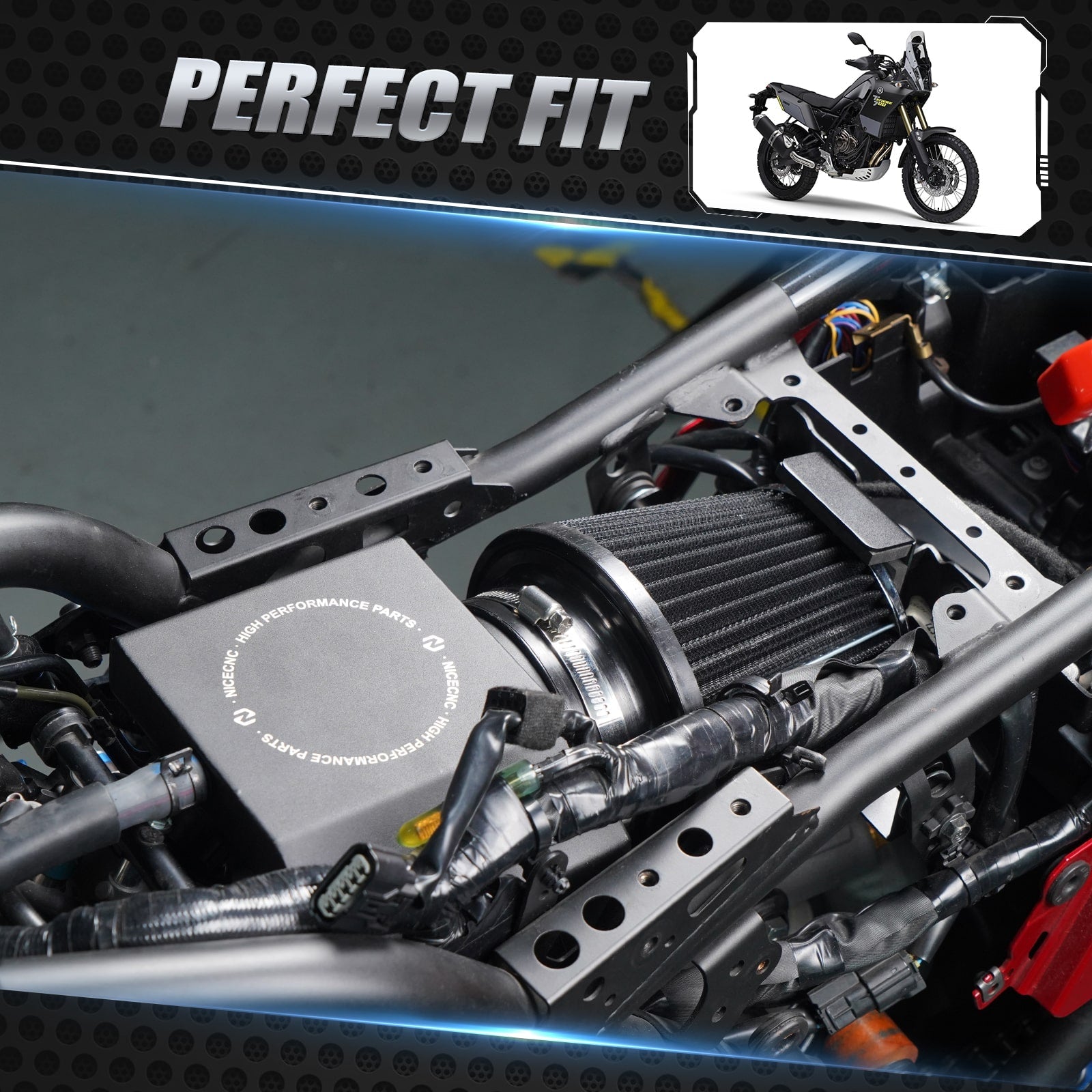Luftfilter Ansaugstutzen Kit für Yamaha Tenere 700/XTZ700 2022–2024 Rally Edition 2022–2024