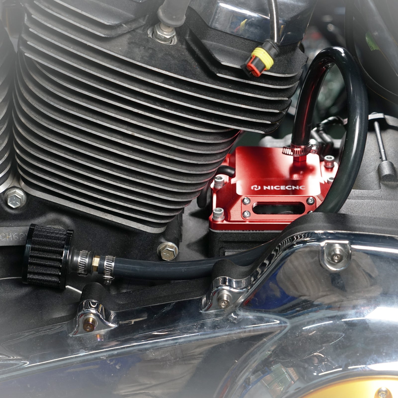 M8 Übertragung Getriebe Vent Top Abdeckung für Harley 2017–2024
