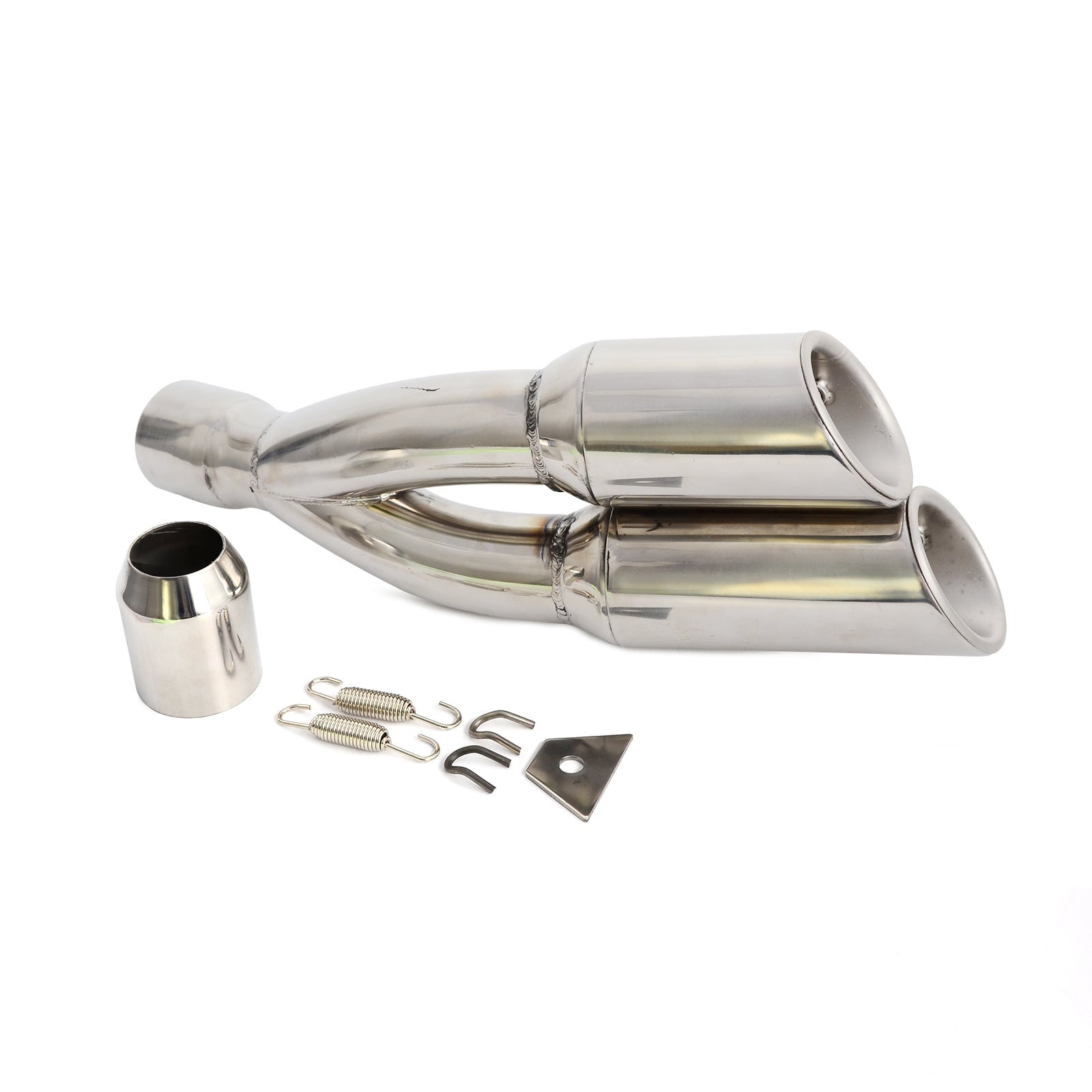 Dual Auspuff Schalldämpfer Vent Rohr Slip Auf 38-51mm Roller Motorrad Straße Bikes