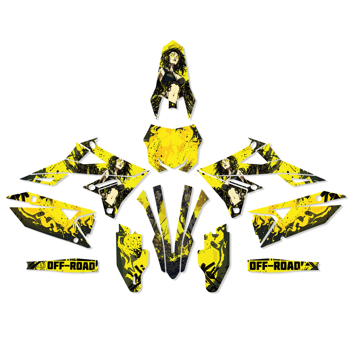 Kompletní sada dekorativních samolepek na motocykl SUZUKI RMZ250 19-25 RMZ450 18-25