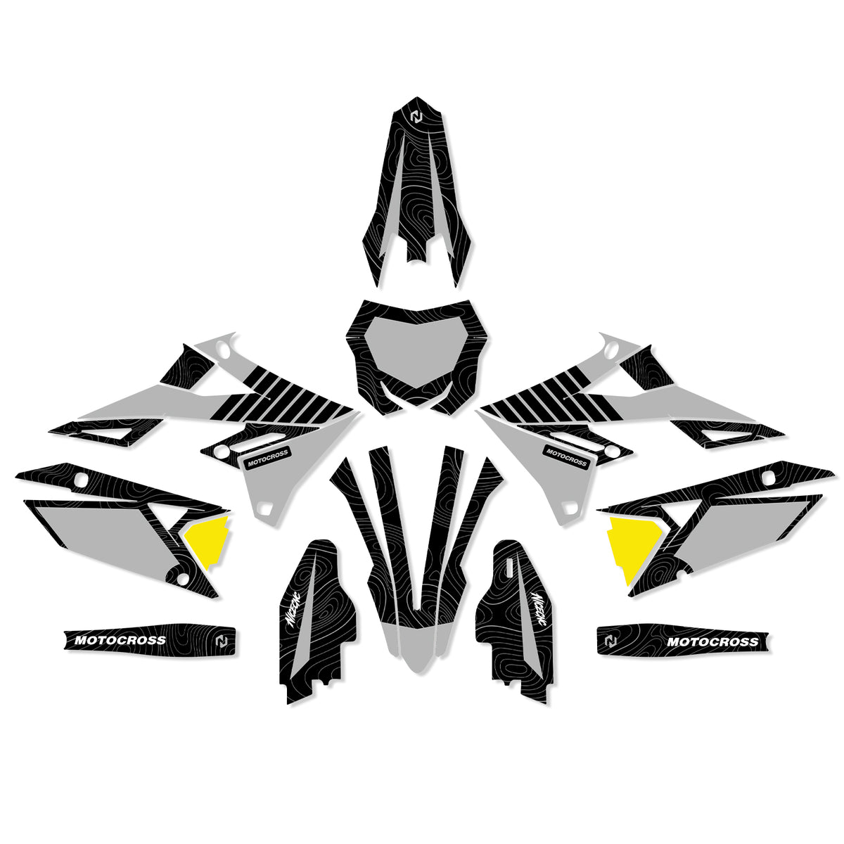 Complete motocross graphics kit for SUZUKI RMZ250 19-25 RMZ450 18-25