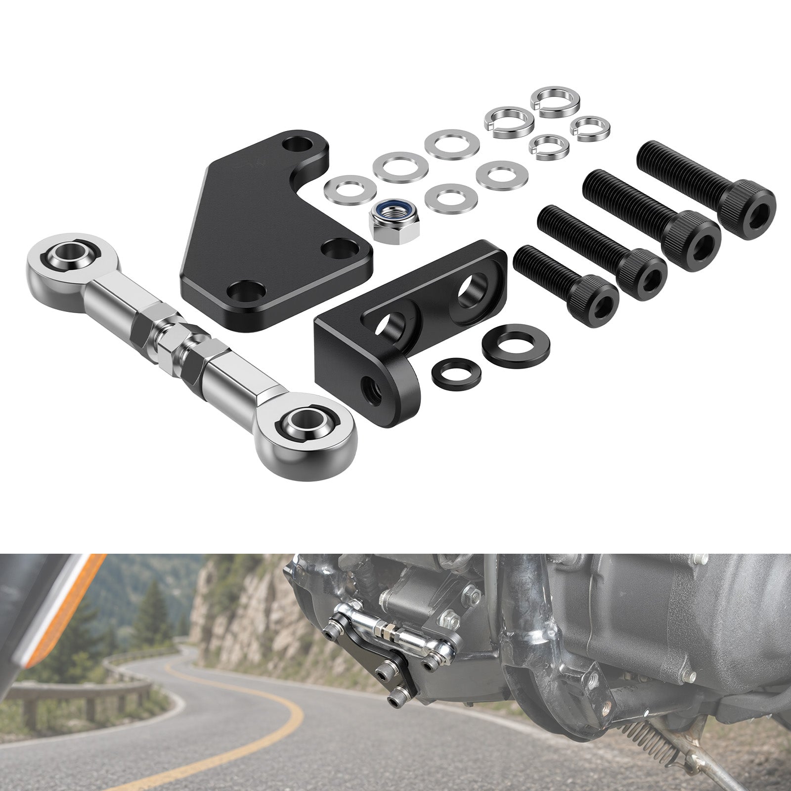 Sada stabilizátoru kyvné vidlice pro Harley Dyna Low Rider Street Fat Bob Super Wide Glide