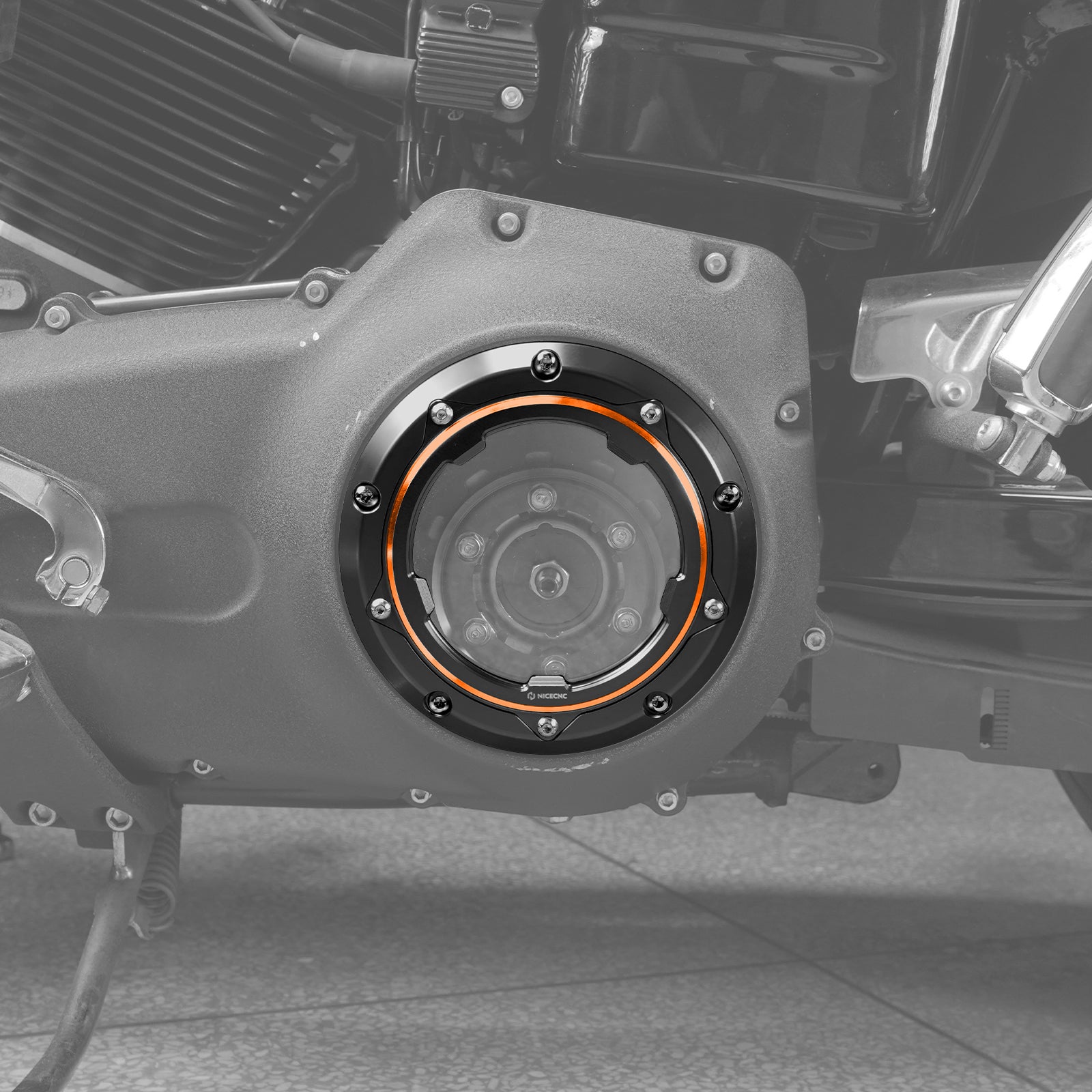 Transparente Twin Cam Derby-Abdeckung für Harley Street Glide 2006–2015 Road King 1999–2014