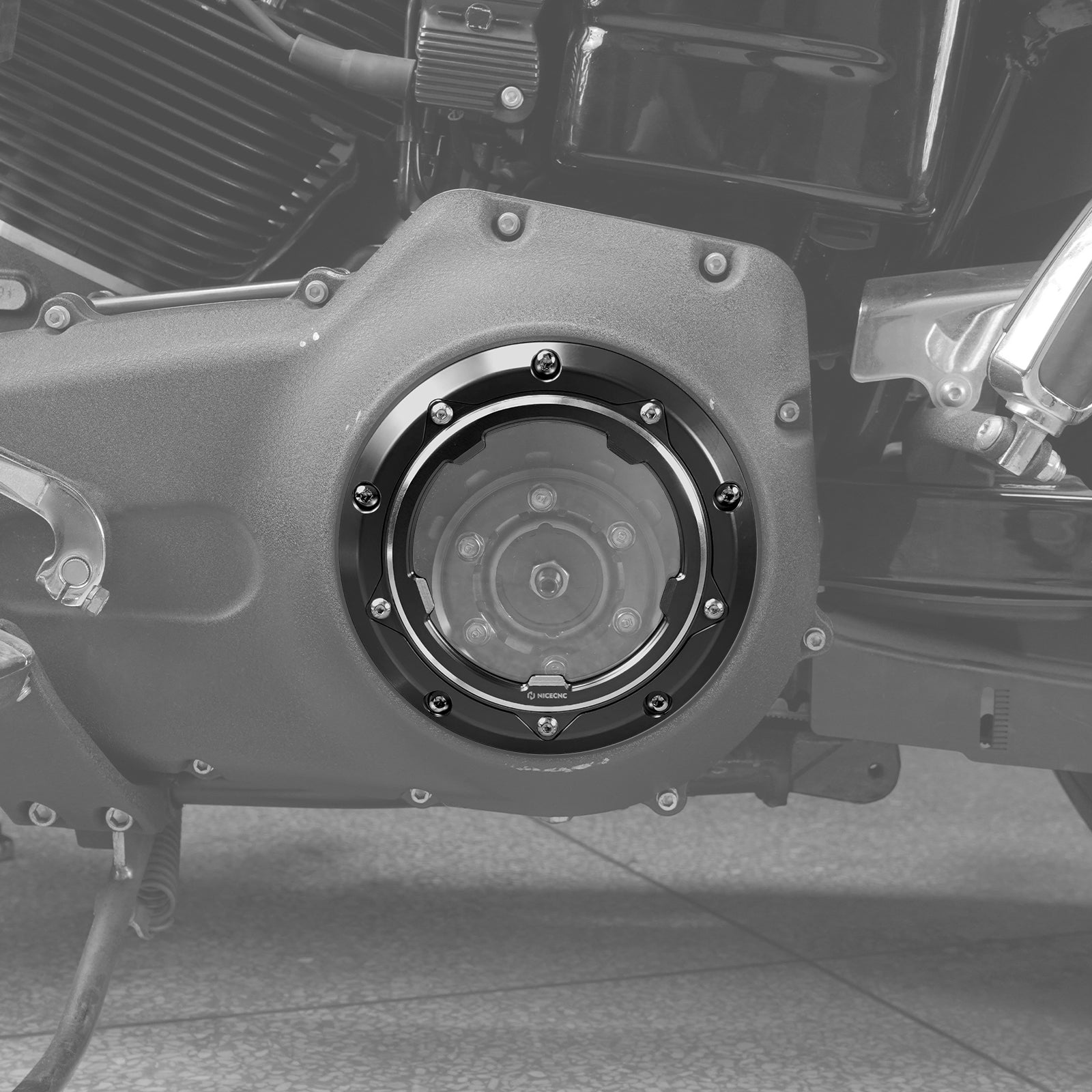 Transparente Twin Cam Derby-Abdeckung für Harley Street Glide 2006–2015 Road King 1999–2014
