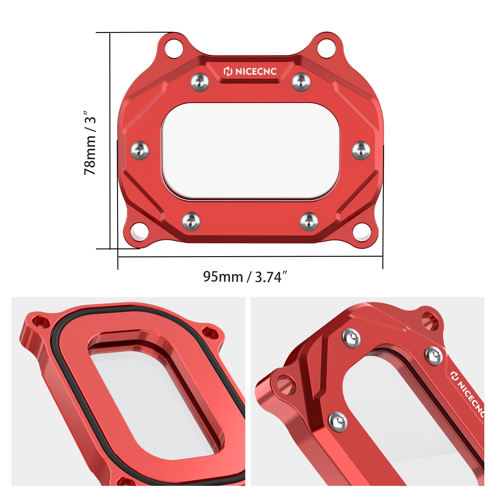 Verbesserte klare Zylinderkopf-Seitenabdeckung für Yamaha Raptor 700 06-24