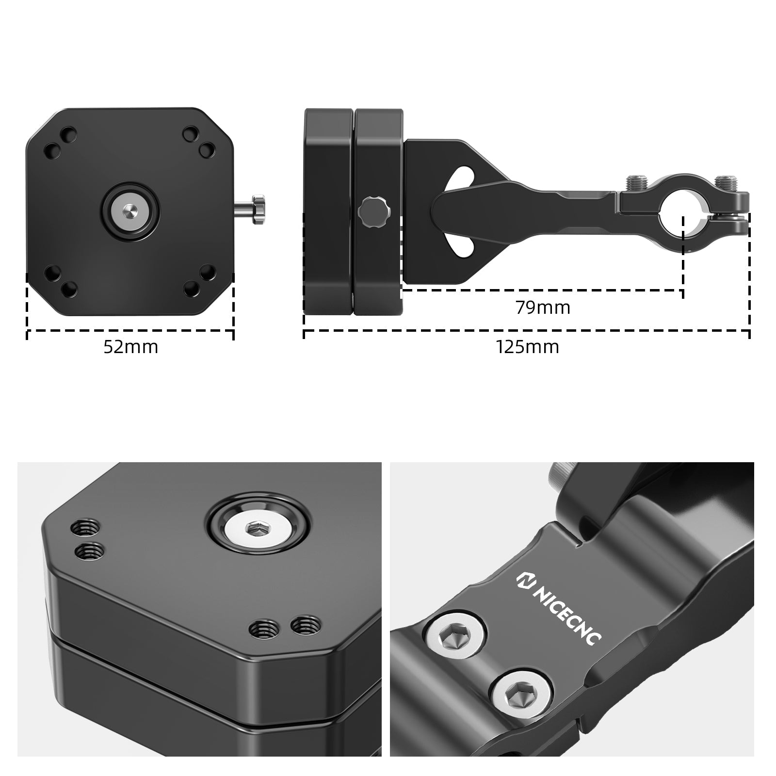 12mm Drehbare Verlängerung GPS-Halterung Für Yamaha Tenere 700 BMW R1250 GS ADV
