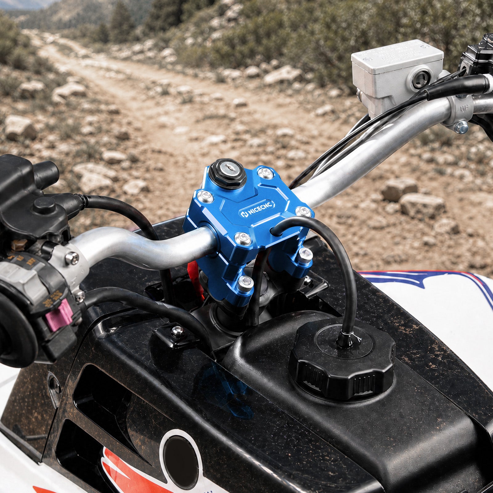1,25" zvýšení řídítek s držákem spínací skříňky pro Yamaha Banshee 350
