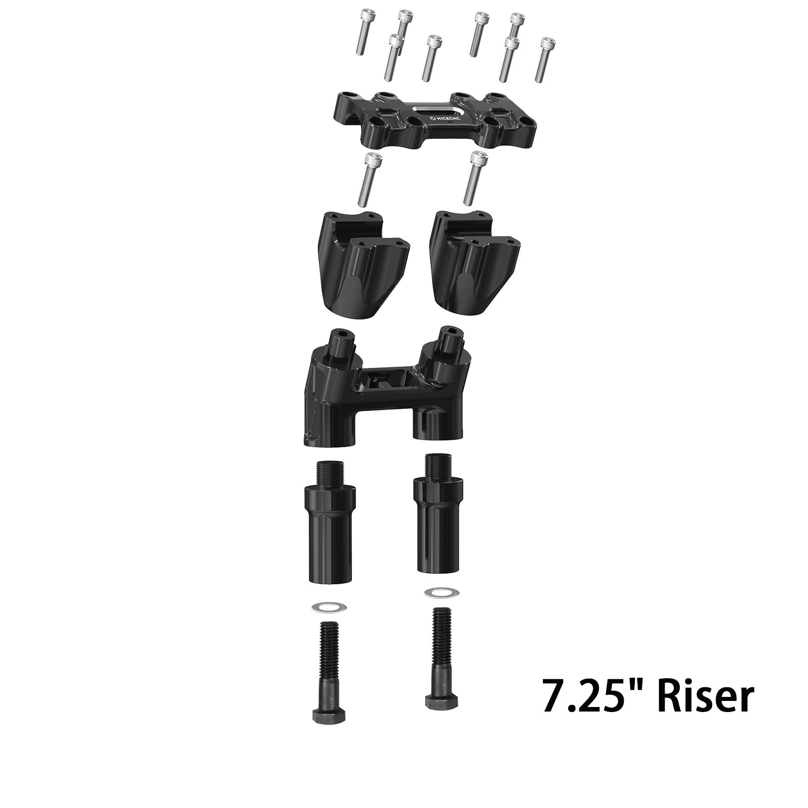 Lenkererhöhungen + Tachoverlegungs-Kit für Harley Road Glide 2015-2023