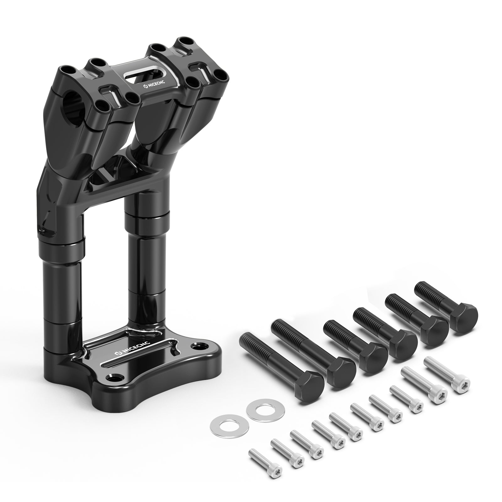 Modulares Kickback-Riser-Set mit isoliertem Riser, 9 Zoll, für Harley Davidson 1-1/8 Zoll 28 mm Lenker