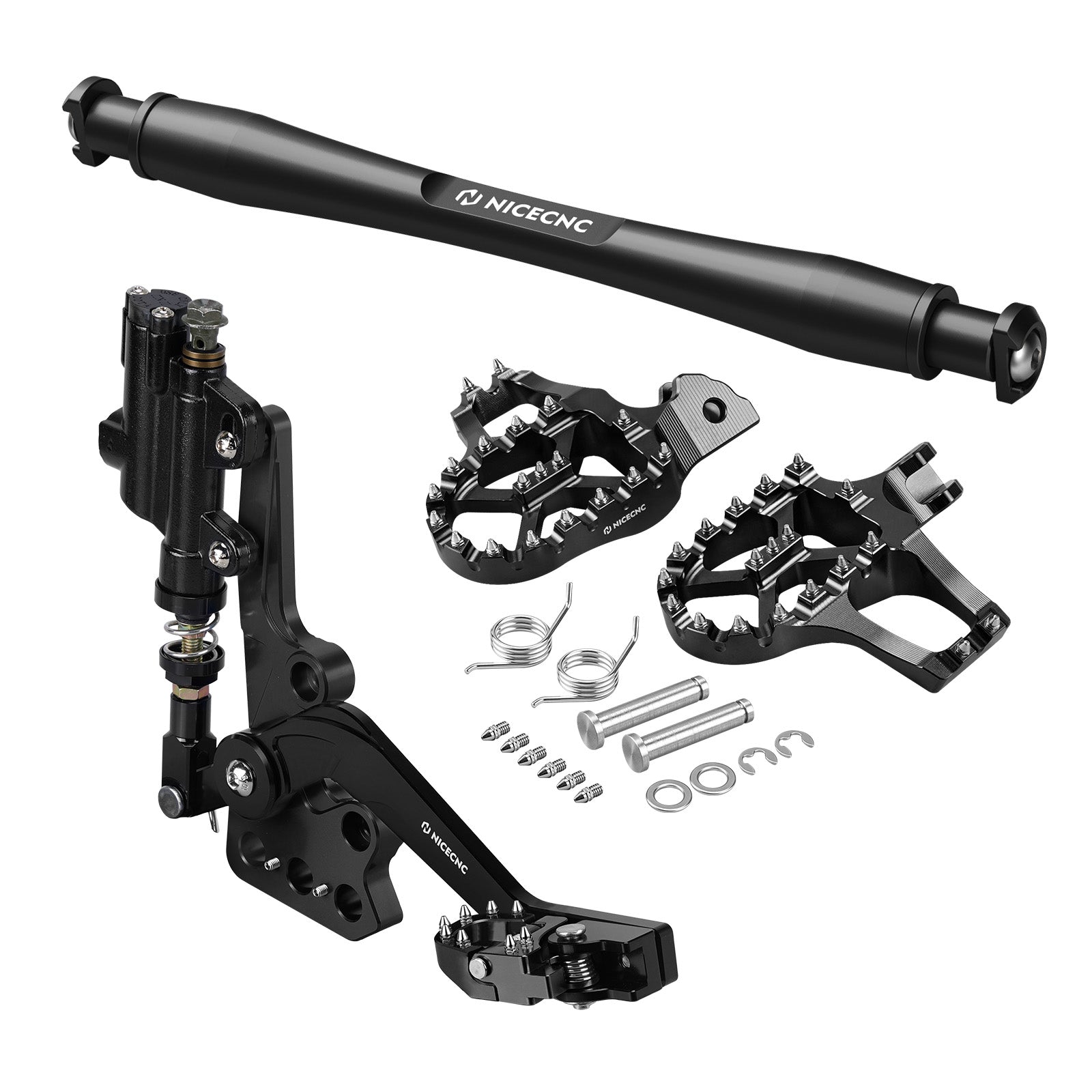 Hydraulische Hinterradbremse + verlängerte Fußstütze + Stützstrebe für Surron Light Bee X S