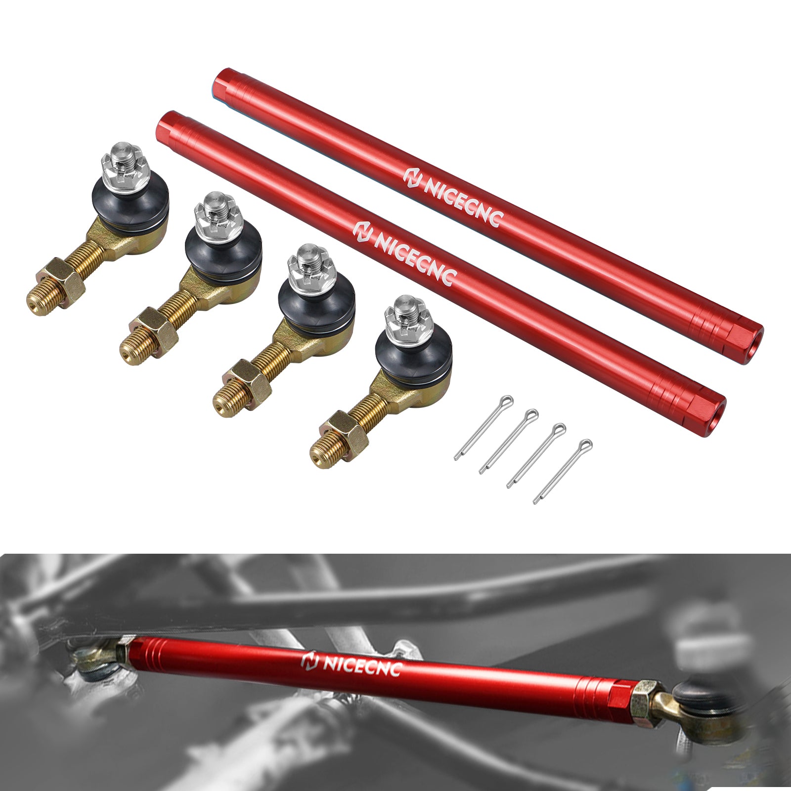 Upgraded Tie Rod Ball Joint Kit For Yamaha Raptor 700 2006-2026