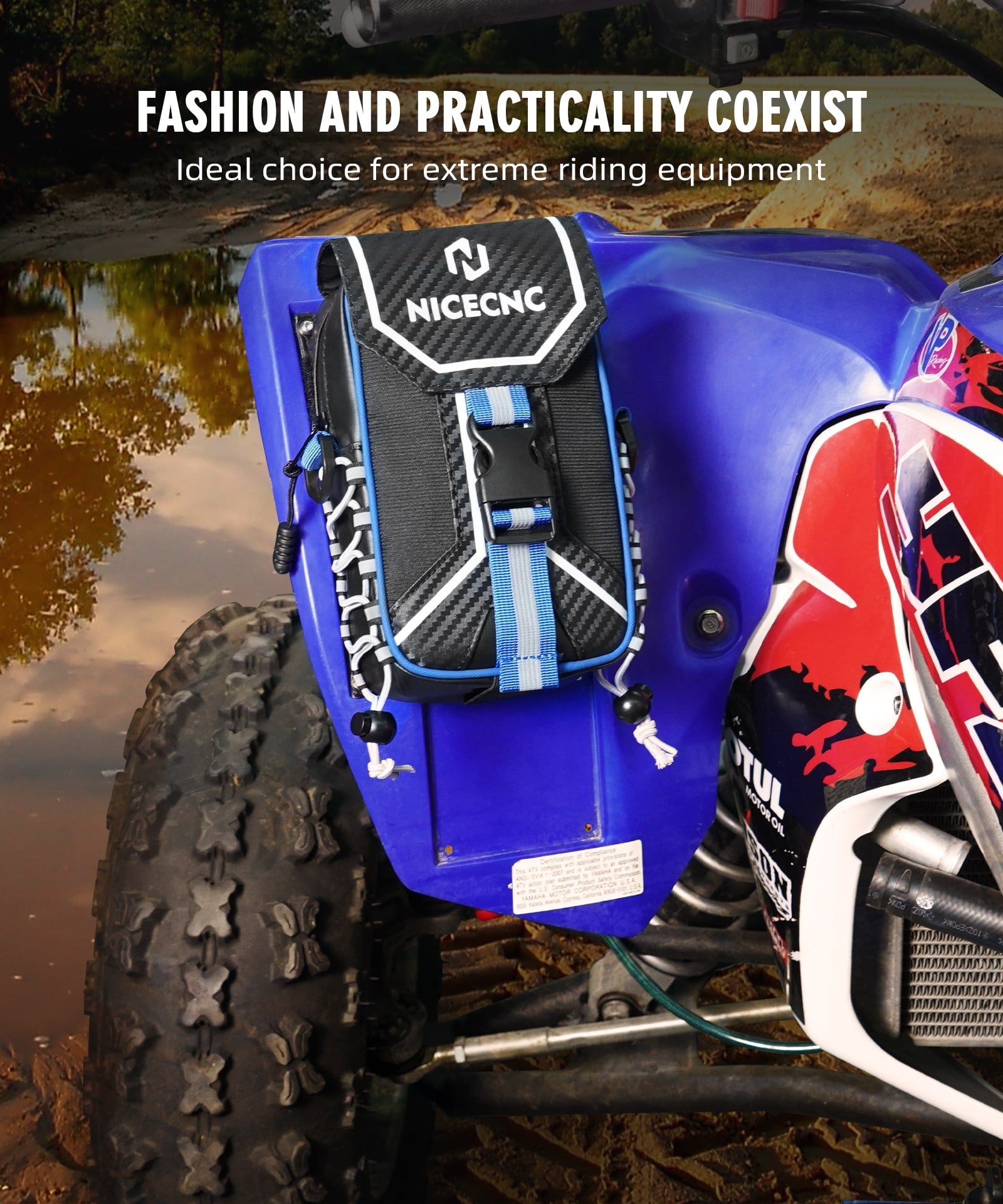 ATV Fender Tasche Lagerung Tasche Oxford Stoff Für Yamaha YFZ450R 2009-2013 YFZ450X 2010-2011