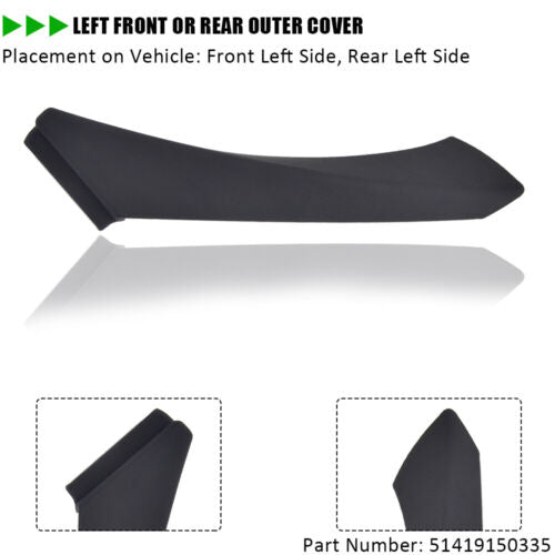 Linker Beifahrertürgriff für BMW 3er E90 91 Pull Trim Cover + Innenhalterung