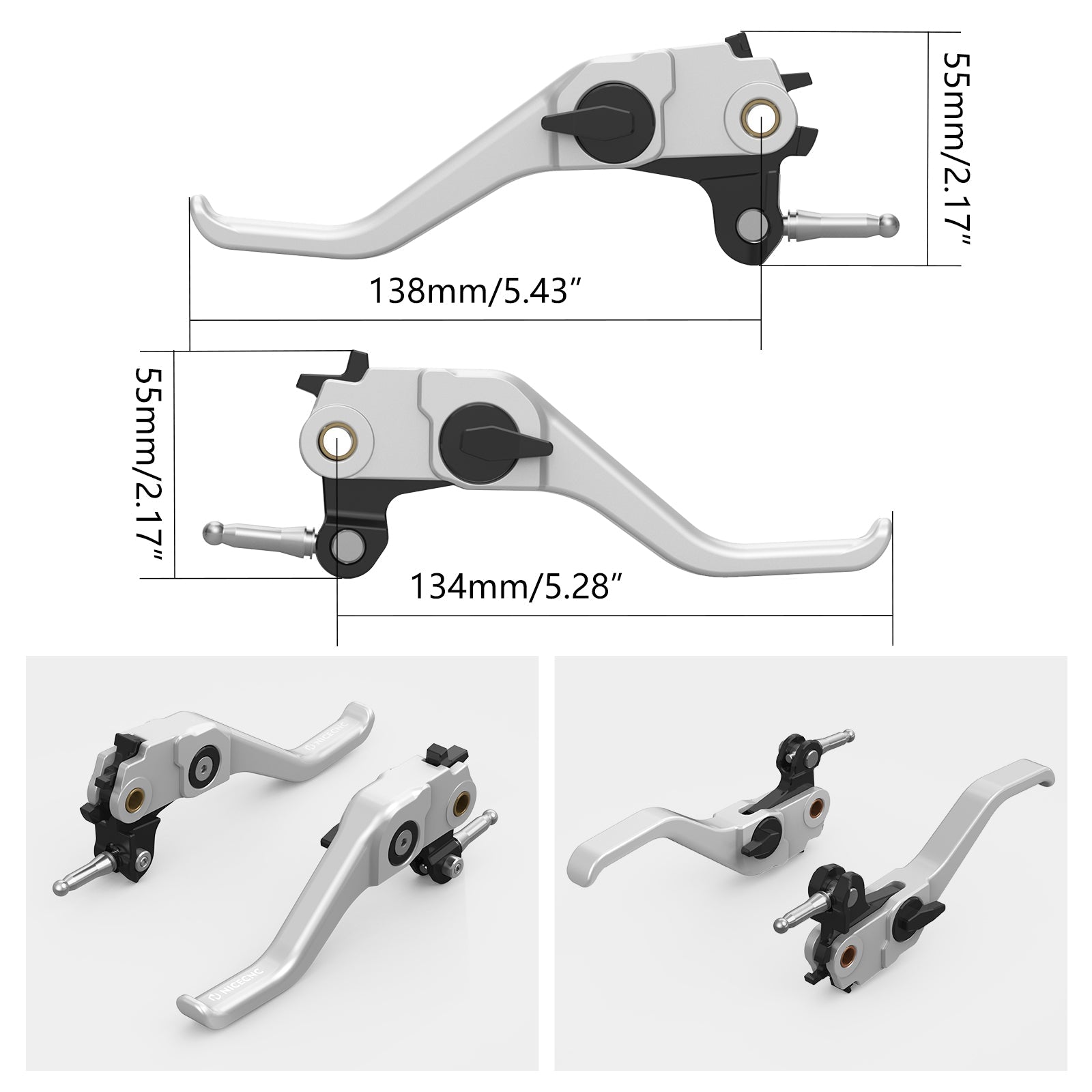 Shorty Brems Kupplungs Hebel für BMW R1200GS 13-18 R1250GS Adv 2018-2024