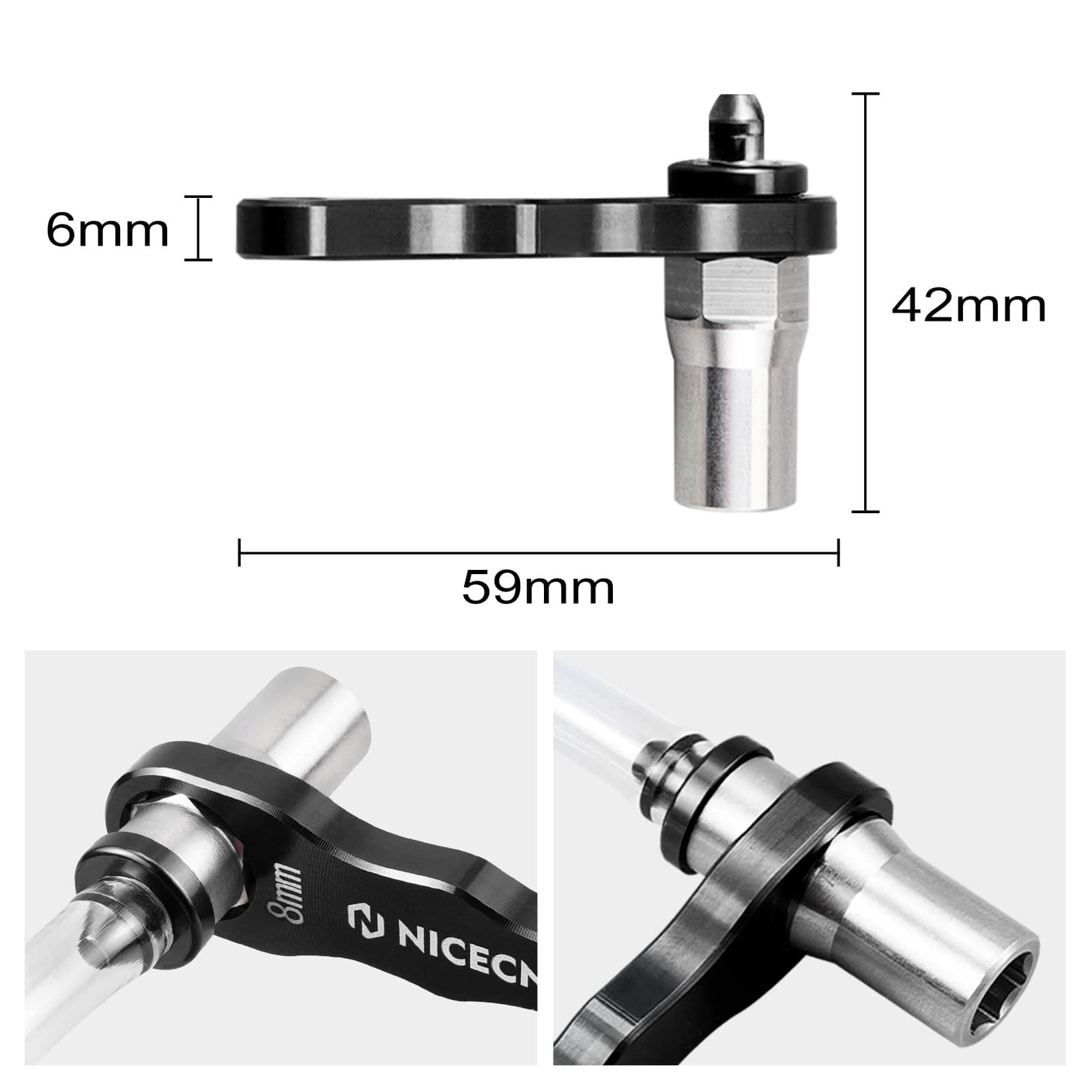 Entlüfterwerkzeug für hydraulische Bremsen und Kupplungen, für 8 mm Entlüfter