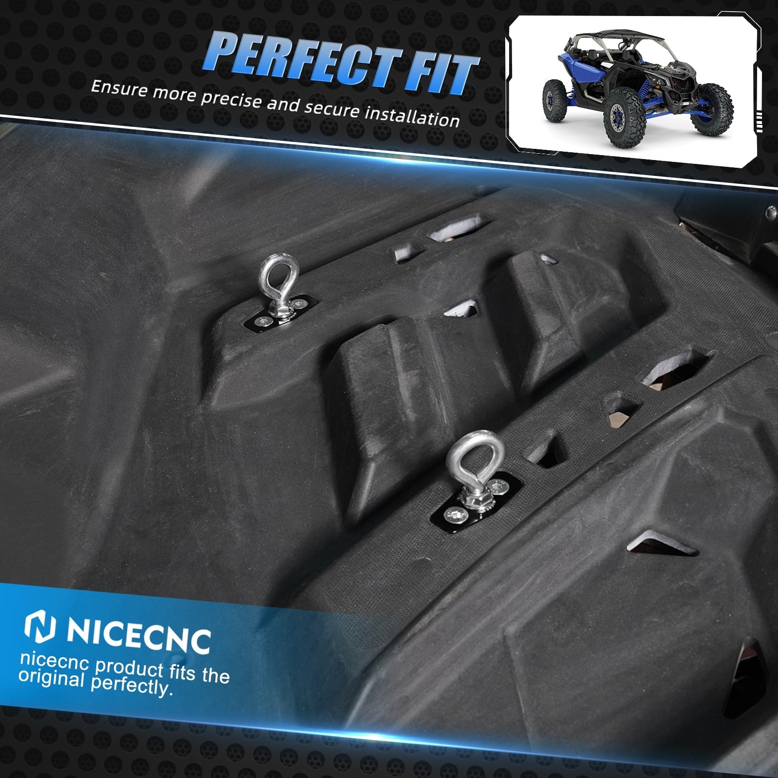 Lock Tie Down LinQ Anker Fracht Haken Halterung Für Can Am Maverick X3 2017-2021