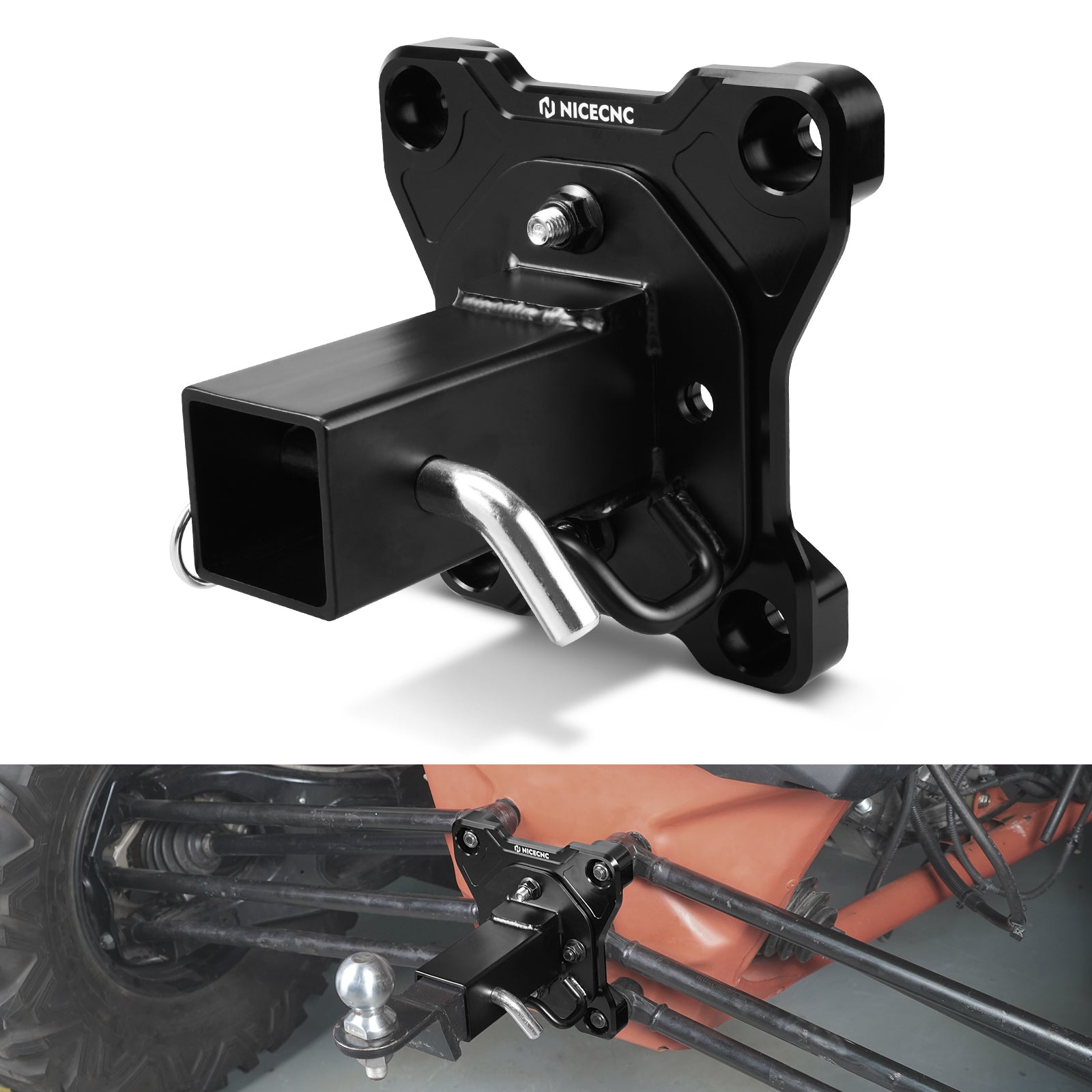 UTV Hinten Radius Stange Platte & 1500 £ Hitch Empfänger Werkzeug Für Can Am X3