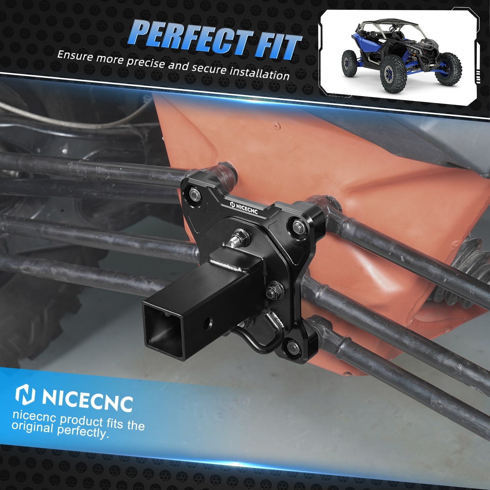 UTV Hinten Radius Stange Platte & 1500 £ Hitch Empfänger Werkzeug Für Can Am X3