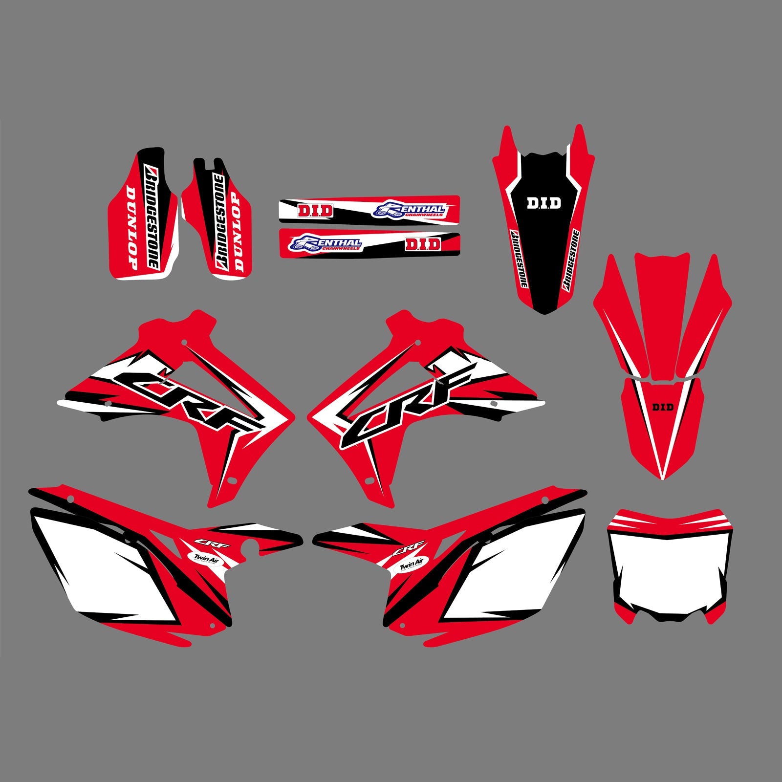 Vollständiger Grafik-Aufkleber für Honda CRF250 R 14-17 CRF450 R 13-16