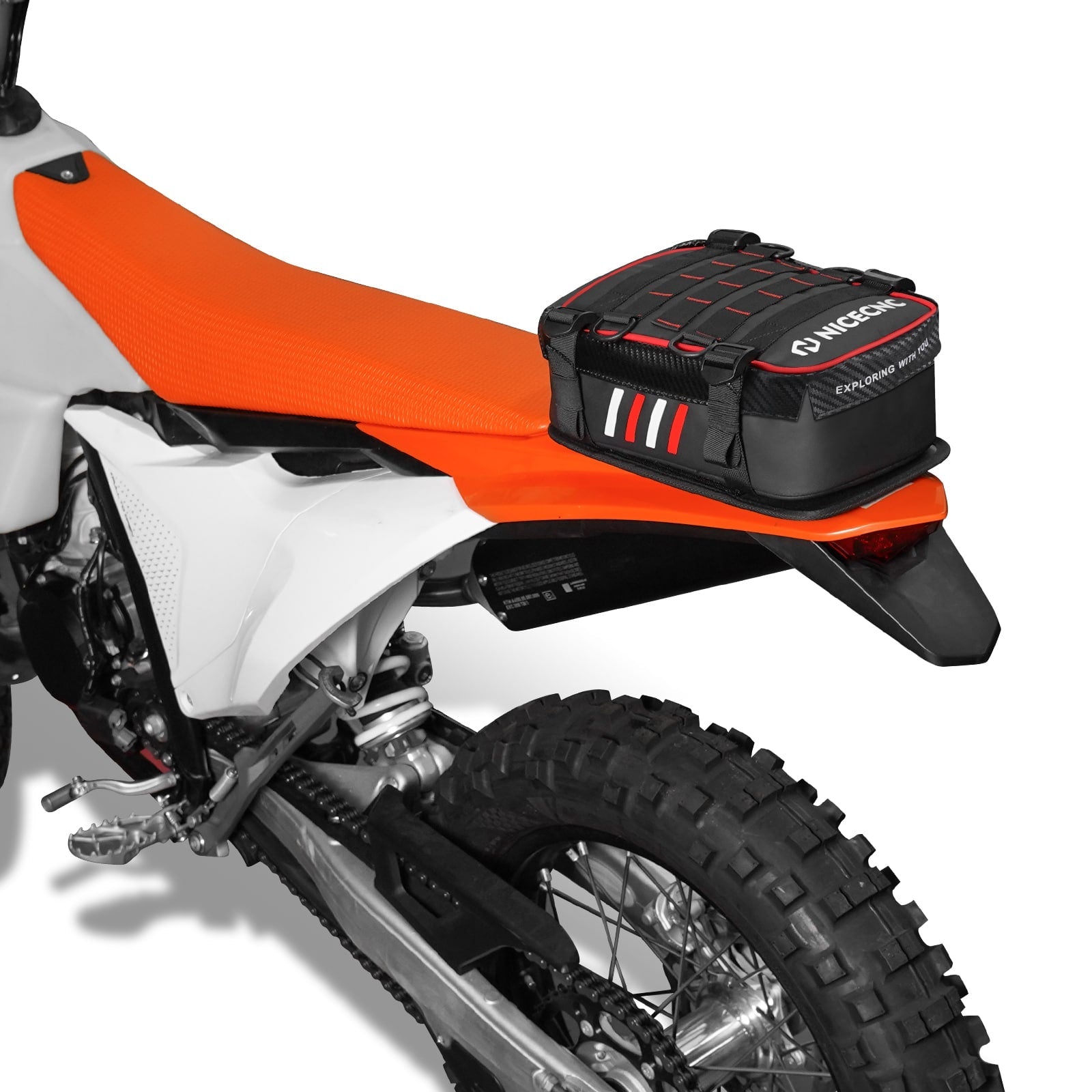 Universal Motorrad Hinten Fender Tasche mit Werkzeug Rolle Tasche Für Dirt Bike Abenteuer Off-road Reiten