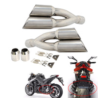 Dual Auspuff Schalldämpfer Vent Rohr Slip Auf 38-51mm Roller Motorrad Straße Bikes