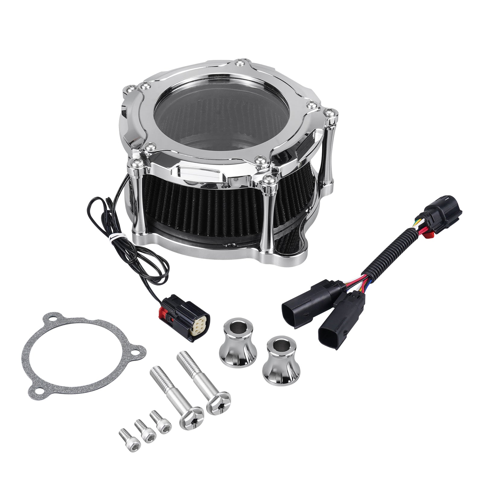 Luftansaugfilter mit LED-Streifen für Harley Davidson 2017 2018 2020-2023 Touring- und Trike-Modelle